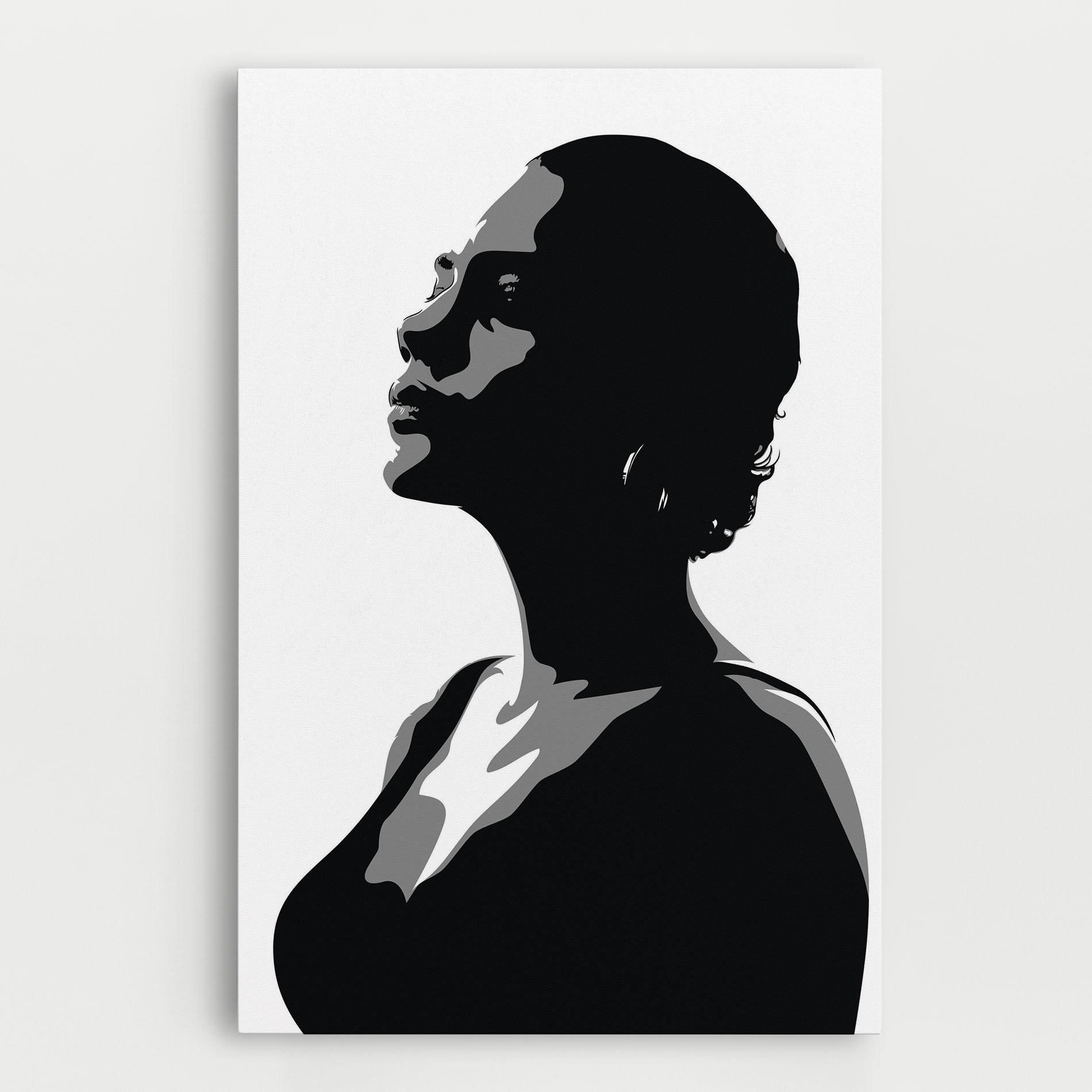 Tablou Canvas Black Woman Shilouette mockup 0