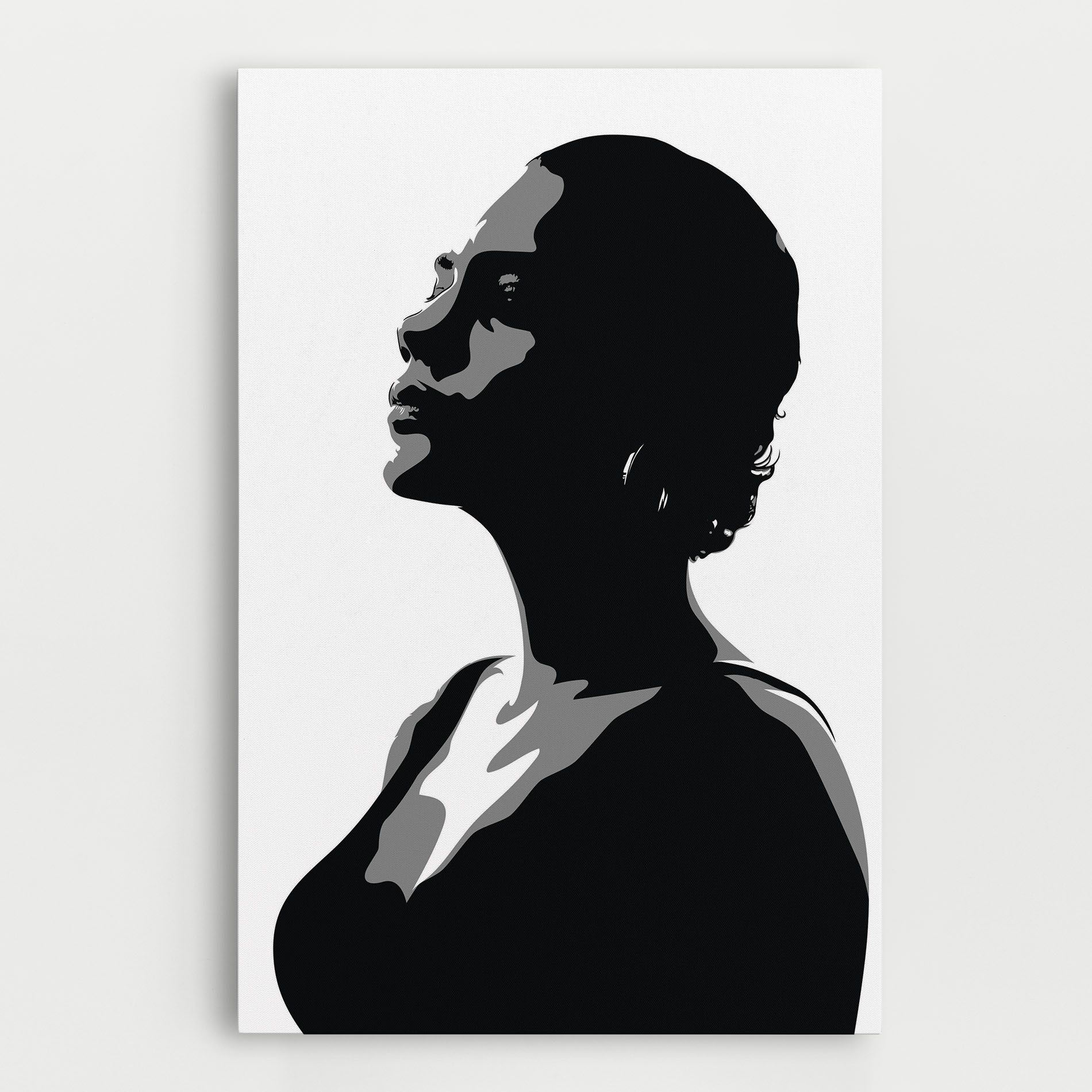 Black Woman Shilouette mockup 0