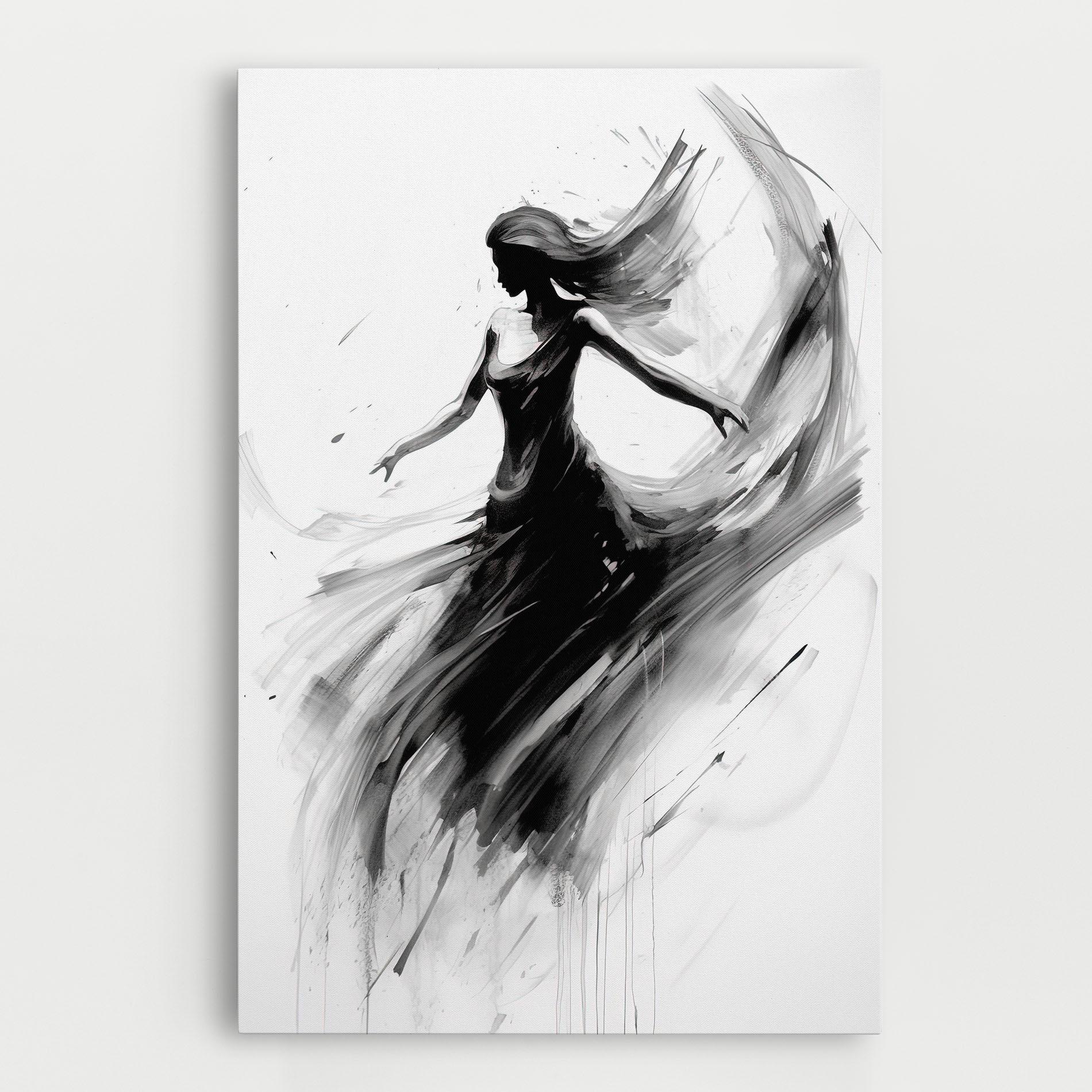 Tablou Canvas Dancing Woman Drawn mockup 0
