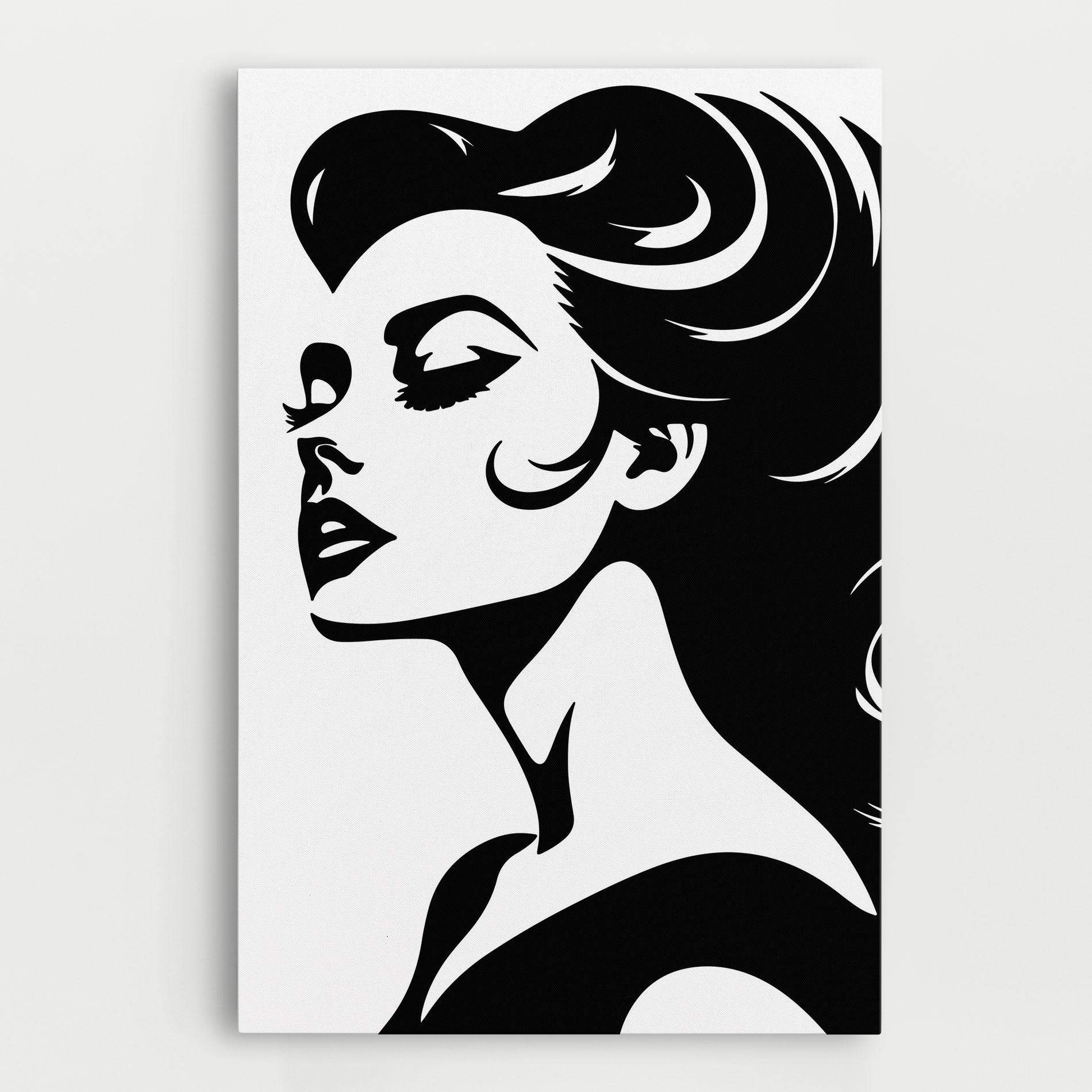 Tablou Canvas Eyeliner Shilouette mockup 0