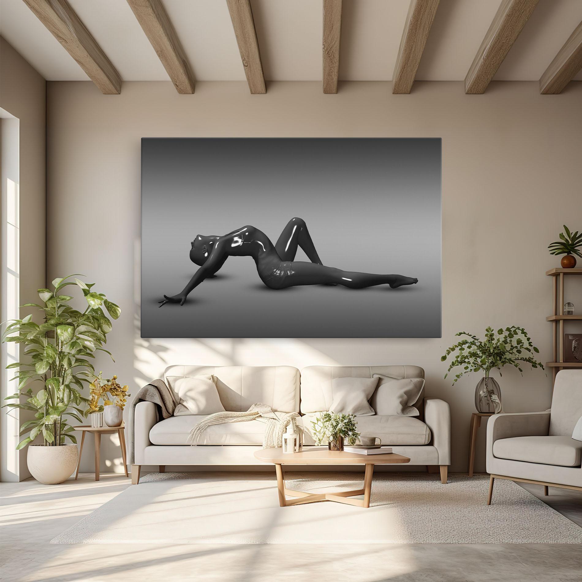 Tablou Canvas 3d Black Female mockup 6