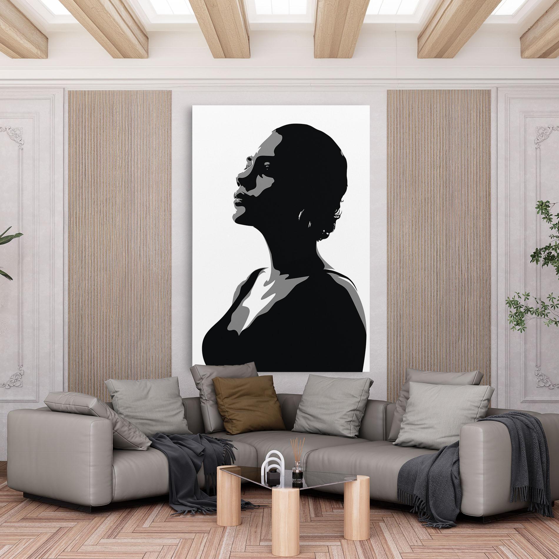 Tablou Canvas Black Woman Shilouette mockup 6
