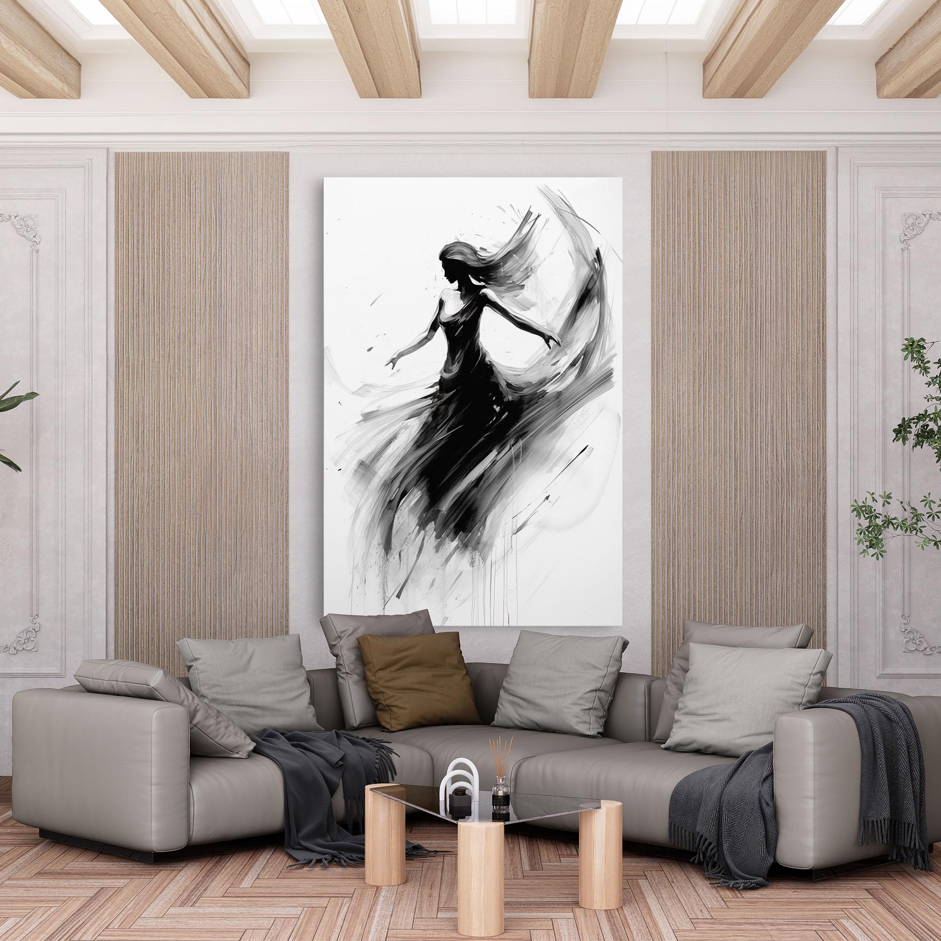 Tablou Canvas Dancing Woman Drawn mockup 6