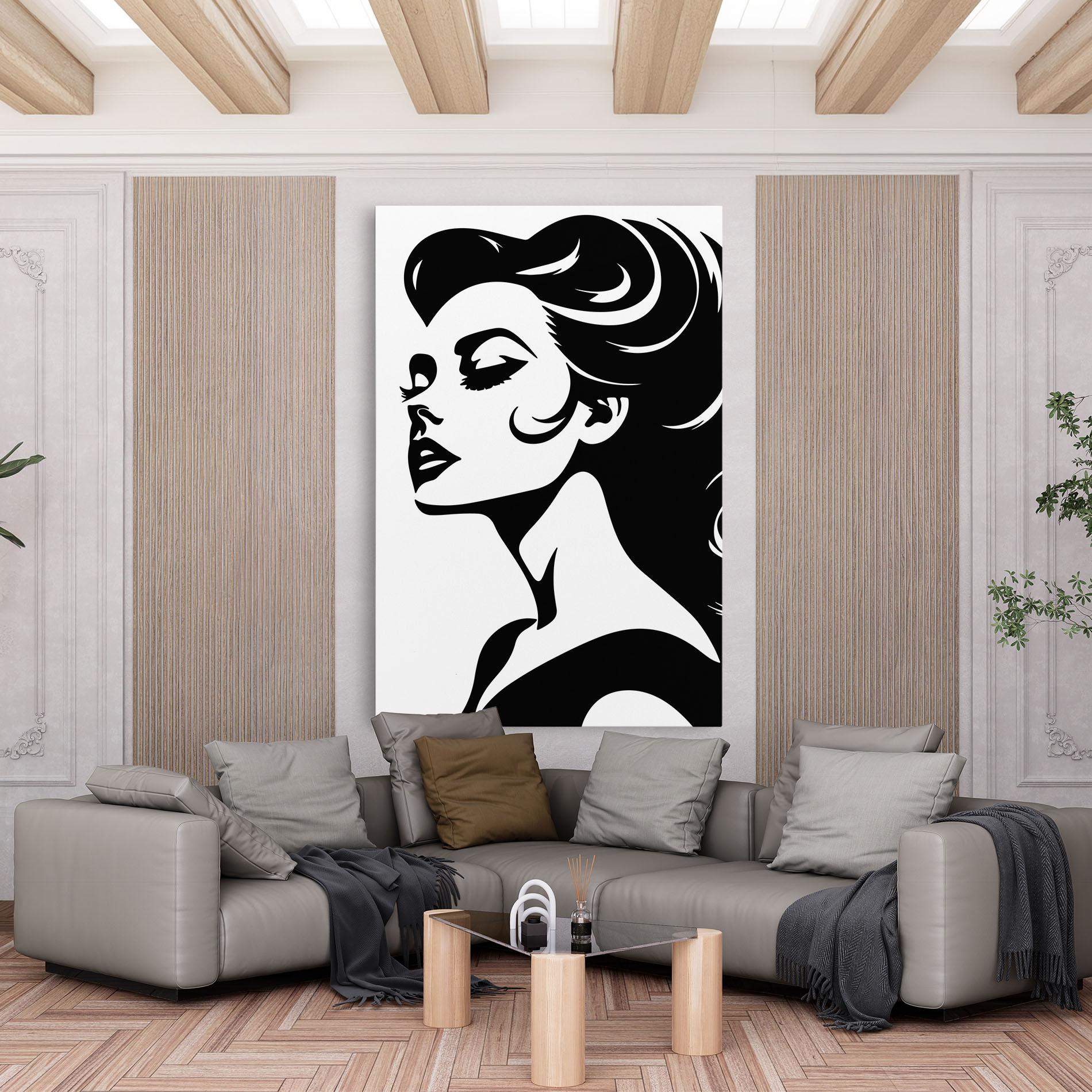 Tablou Canvas Eyeliner Shilouette mockup 6