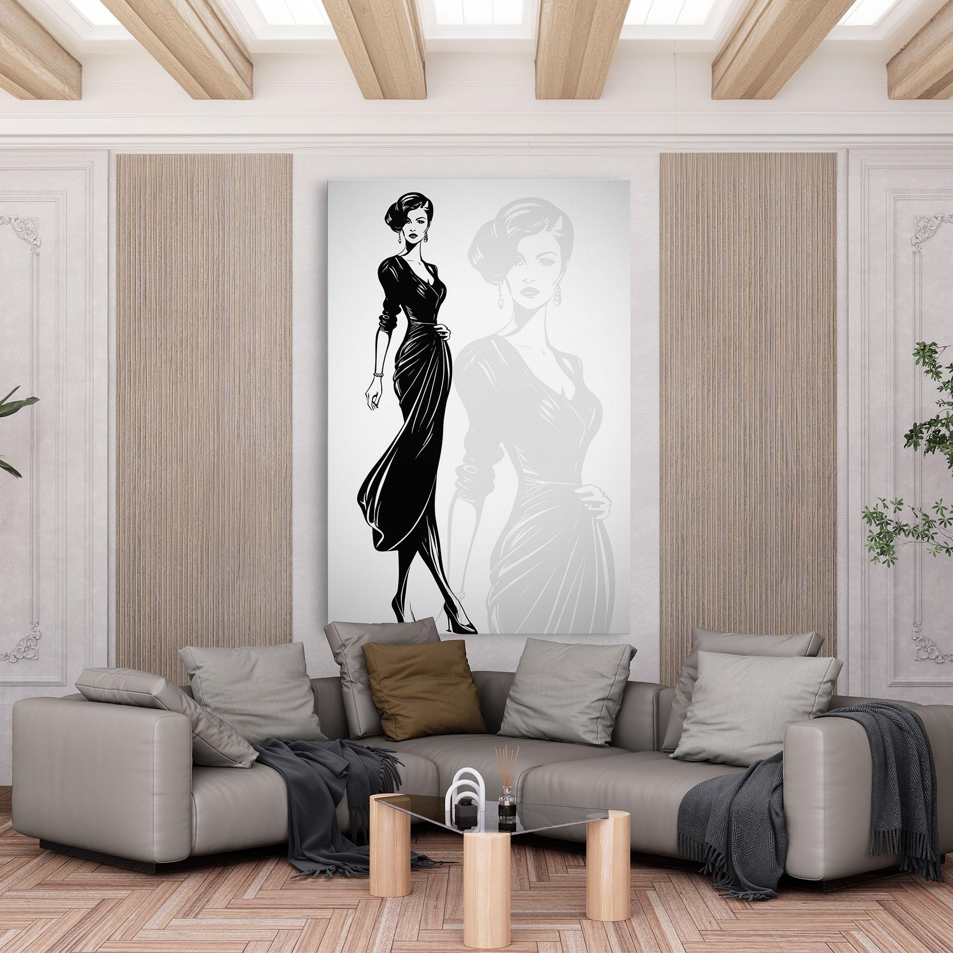 Tablou Canvas Lady Shilouette mockup 6