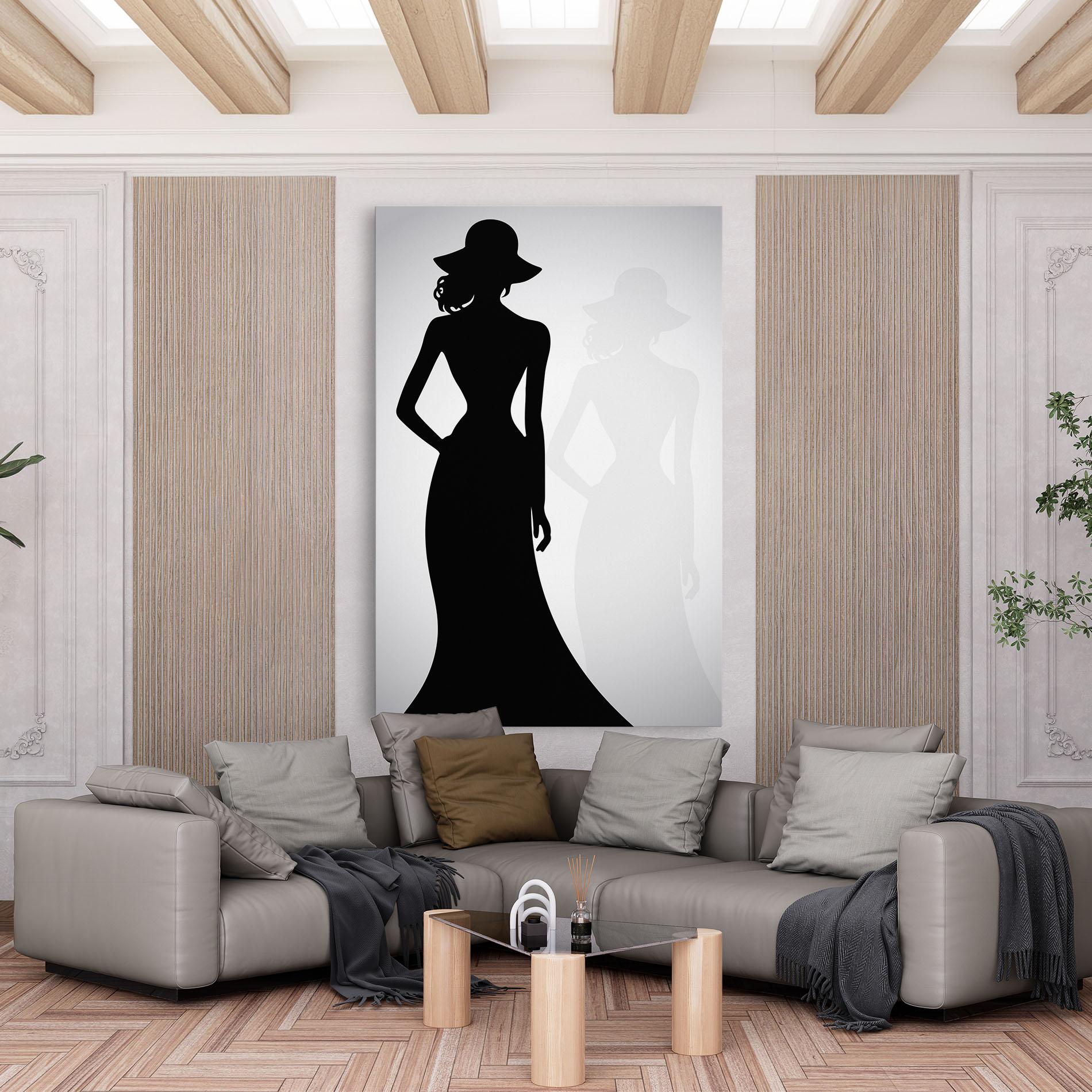 Tablou Canvas Silhouette Lady mockup 6