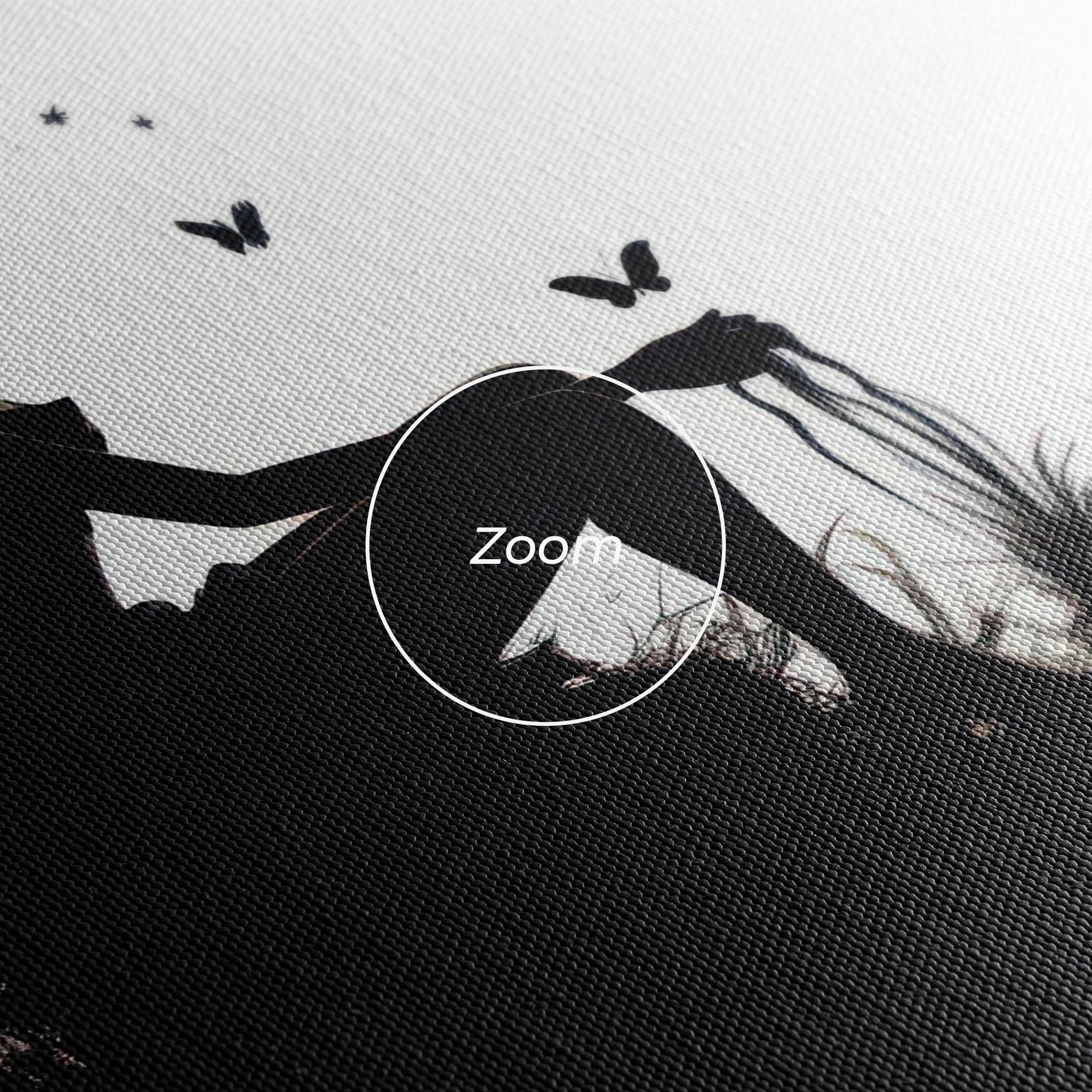 Tablou Canvas Butterfly Woman Shilouette mockup 3