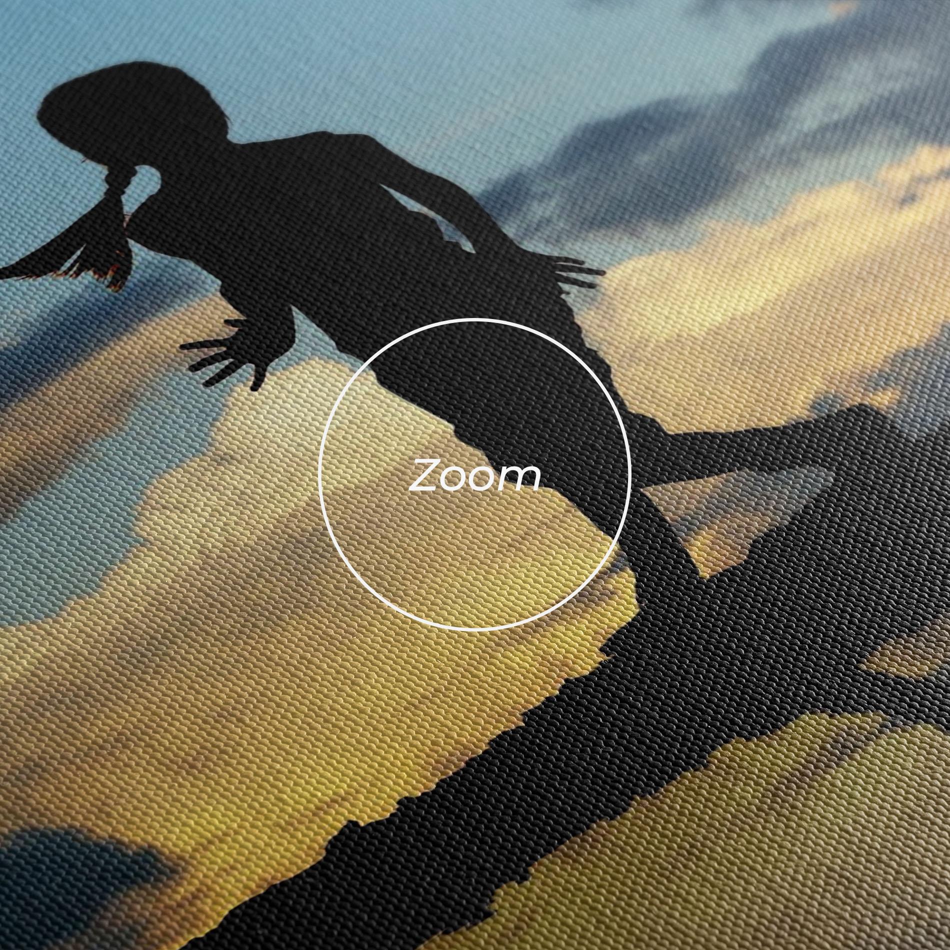 Tablou Canvas Little Girl Jumping mockup 3