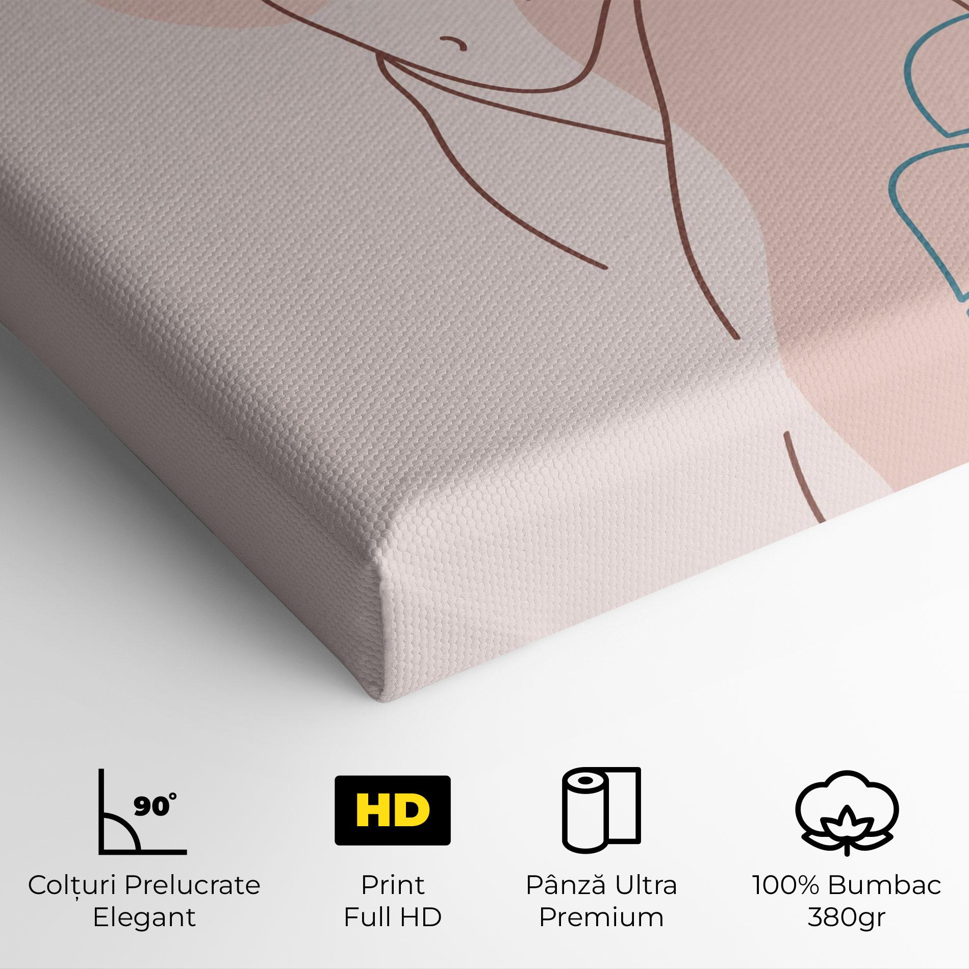 Tablou Canvas Body Line Leaf mockup 4