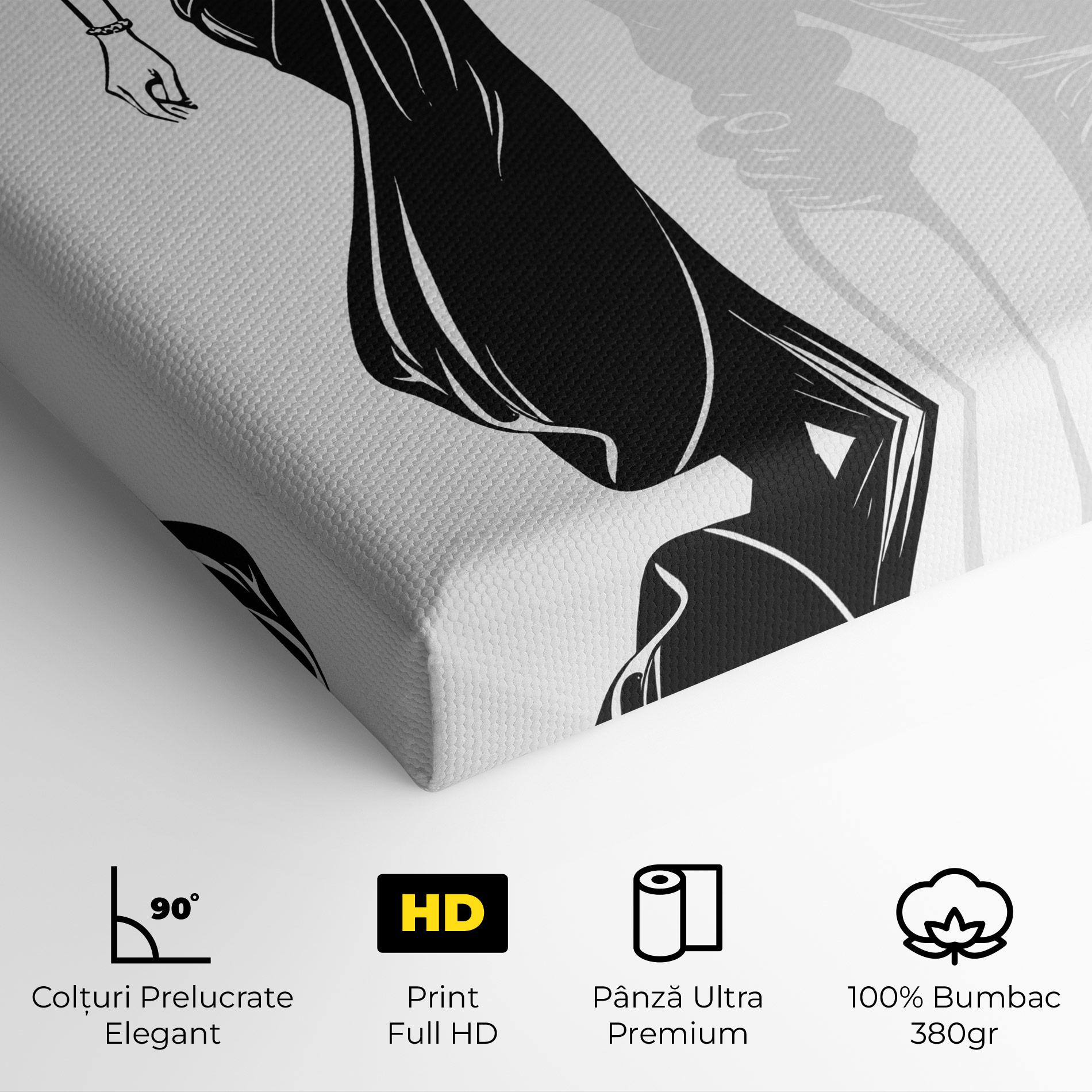 Tablou Canvas Lady Shilouette mockup 4