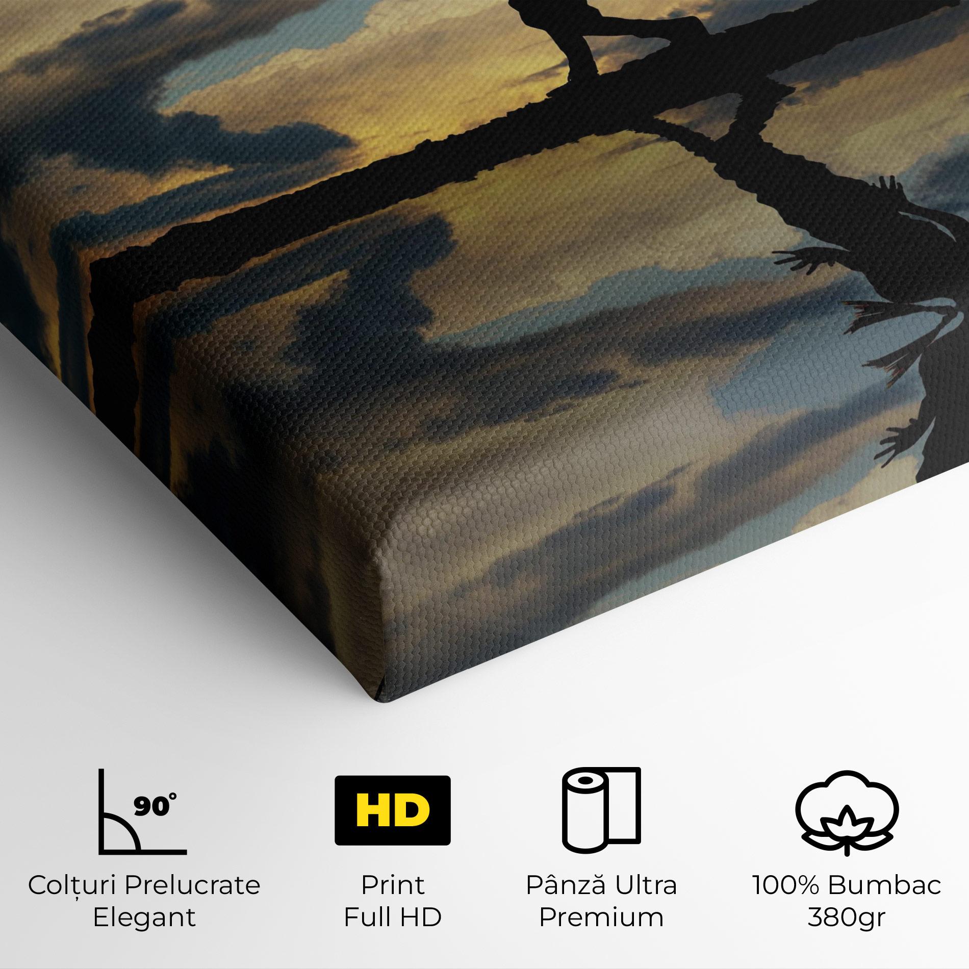 Tablou Canvas Little Girl Jumping mockup 4