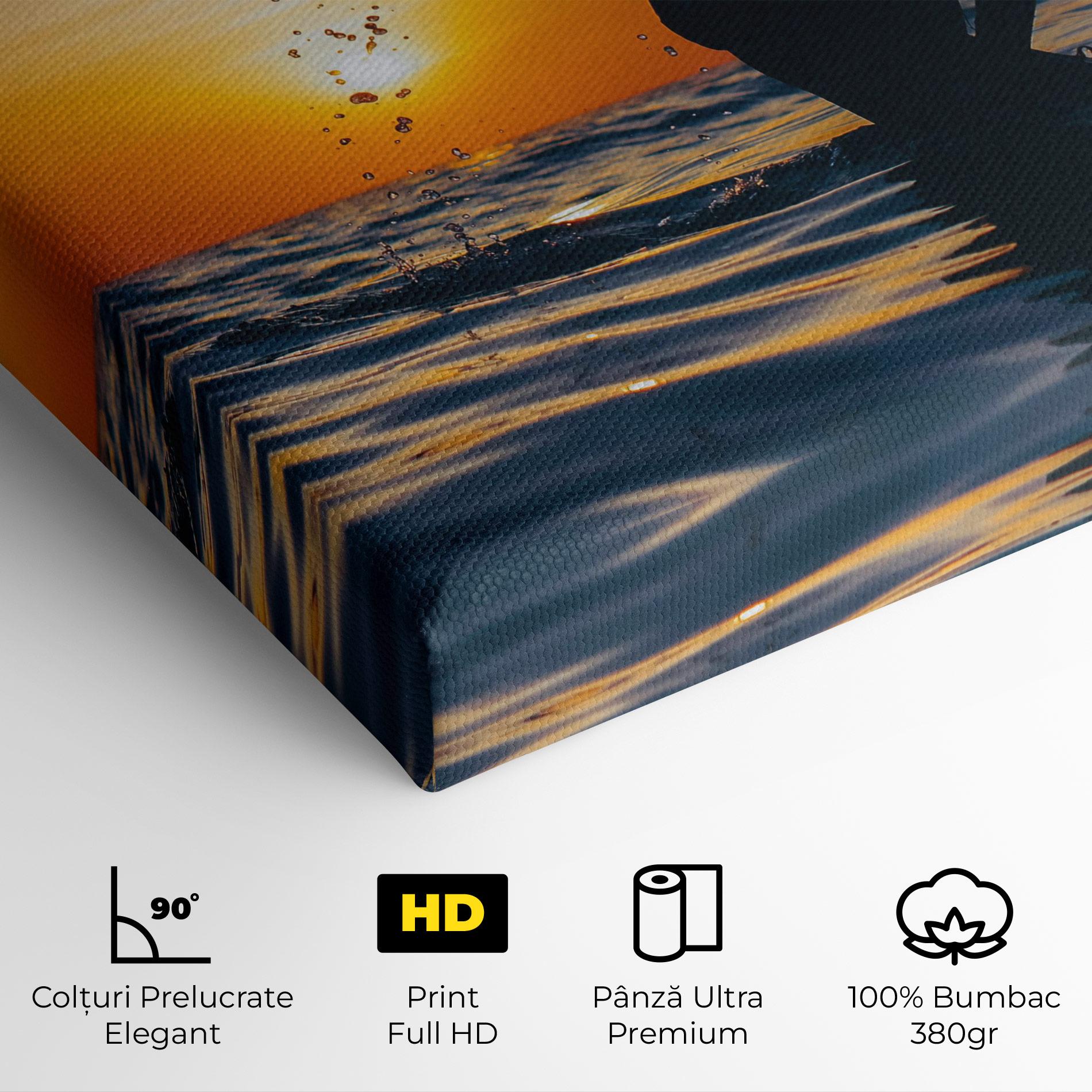 Tablou Canvas Ocean Woman Shilouette mockup 4