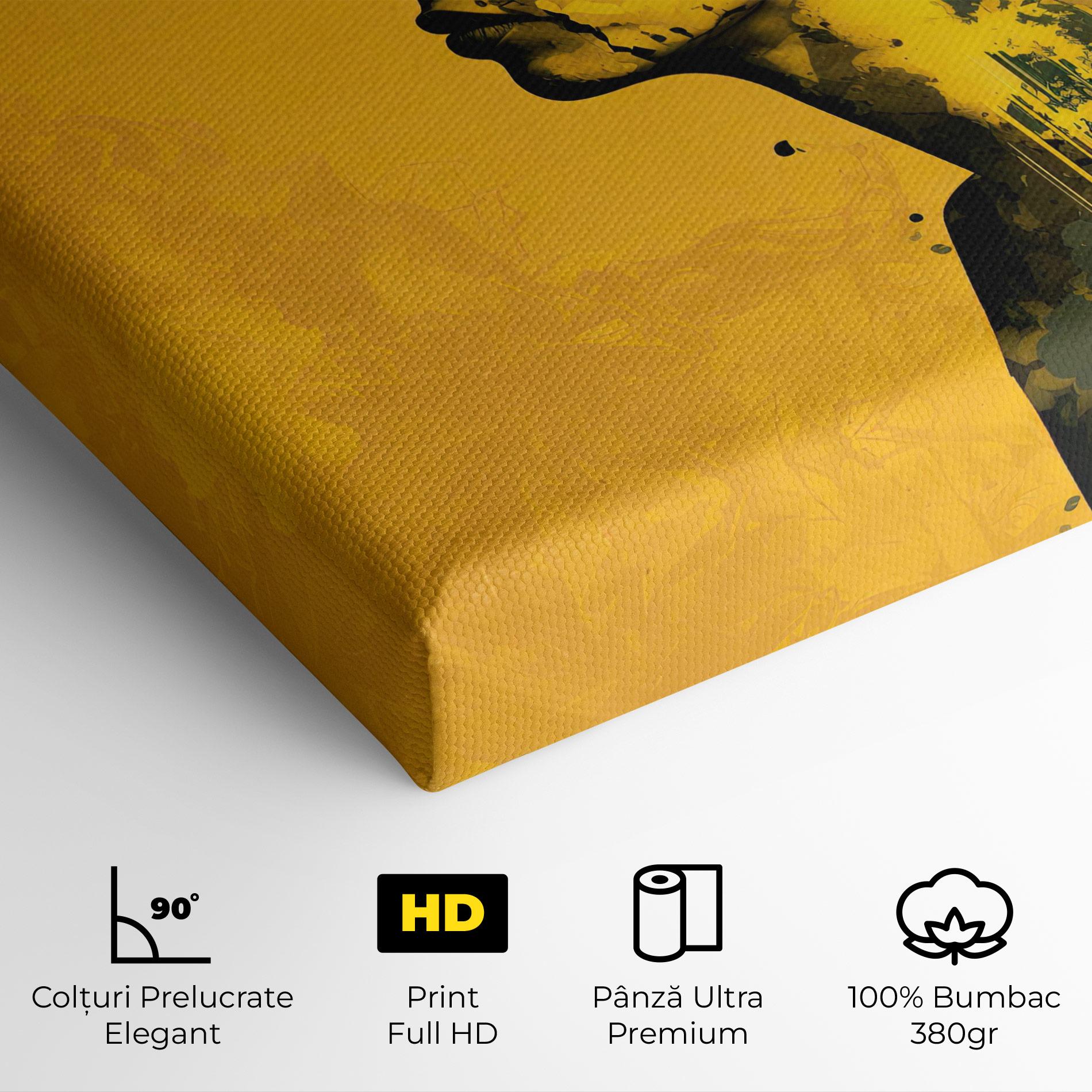 Tablou Canvas Thinking Yellow mockup 4