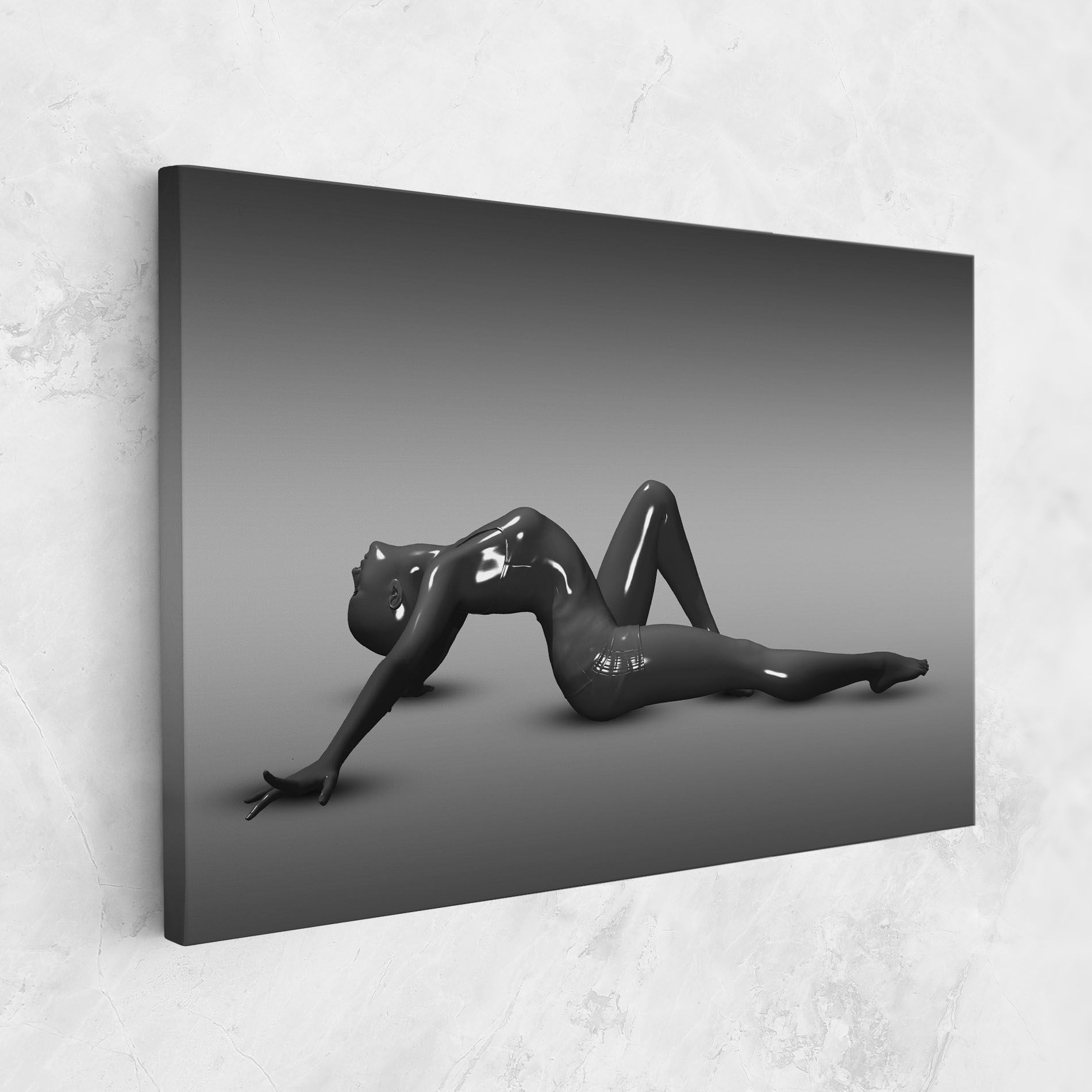 3d Black Female mockup 1