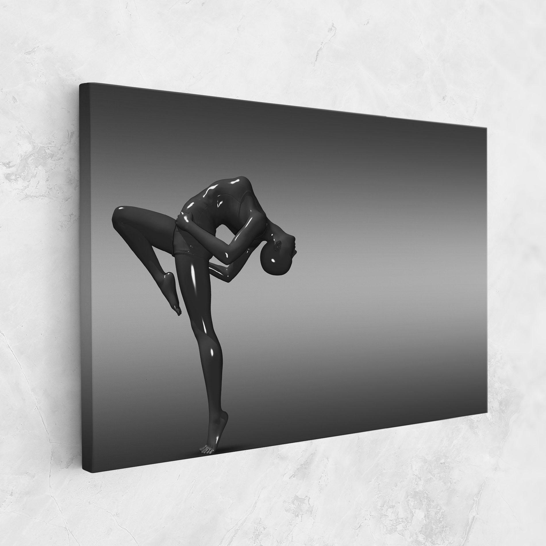 Tablou Canvas Black Glossy Female Dancer mockup 1