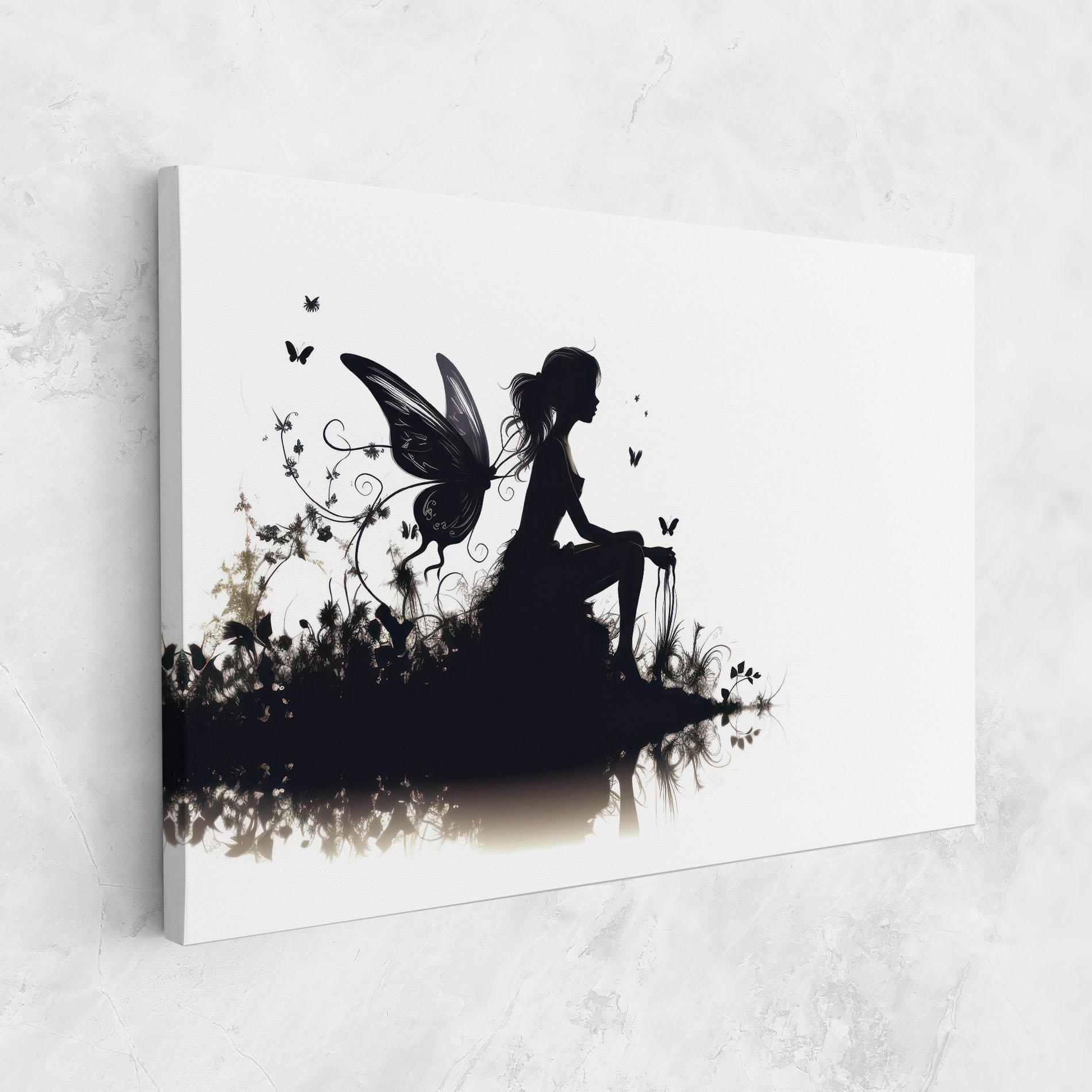 Tablou Canvas Butterfly Woman Shilouette mockup 1