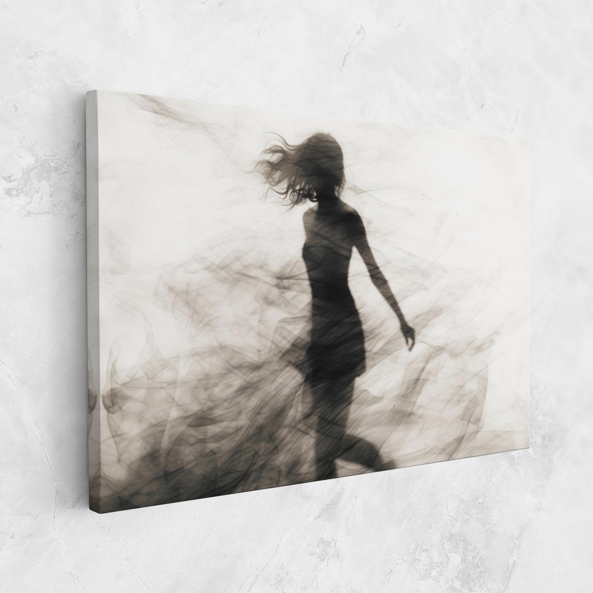 Tablou Canvas Smoke Girl Shilouette mockup 1