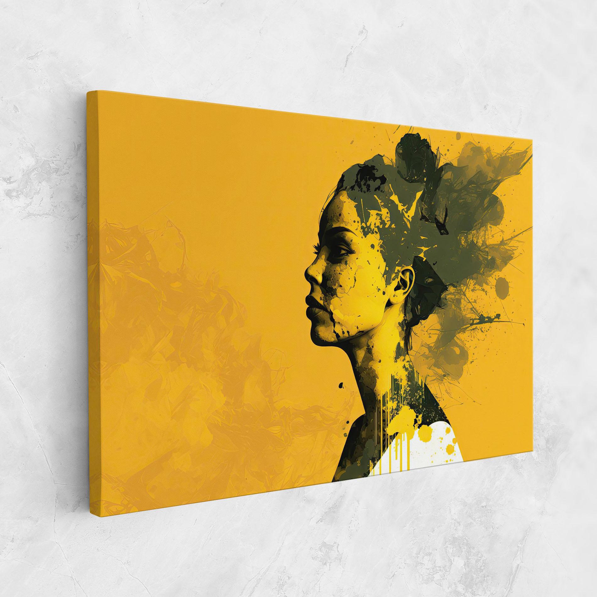 Tablou Canvas Thinking Yellow mockup 1