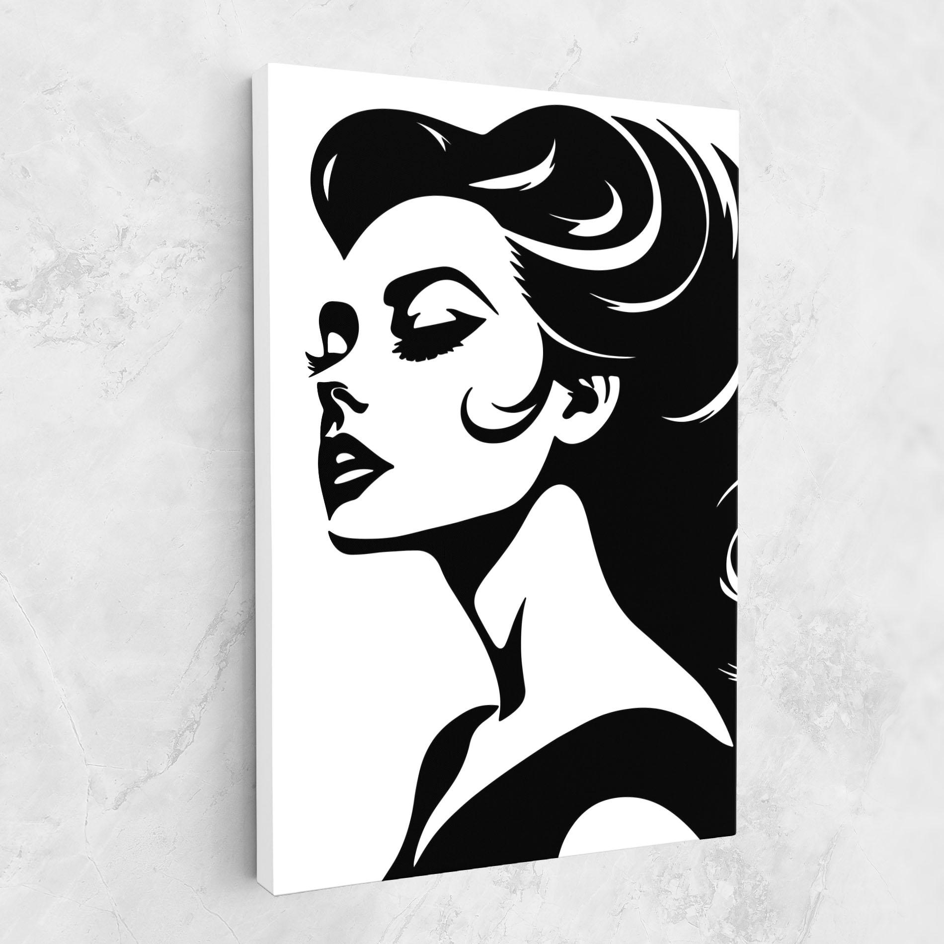 Tablou Canvas Eyeliner Shilouette mockup 1