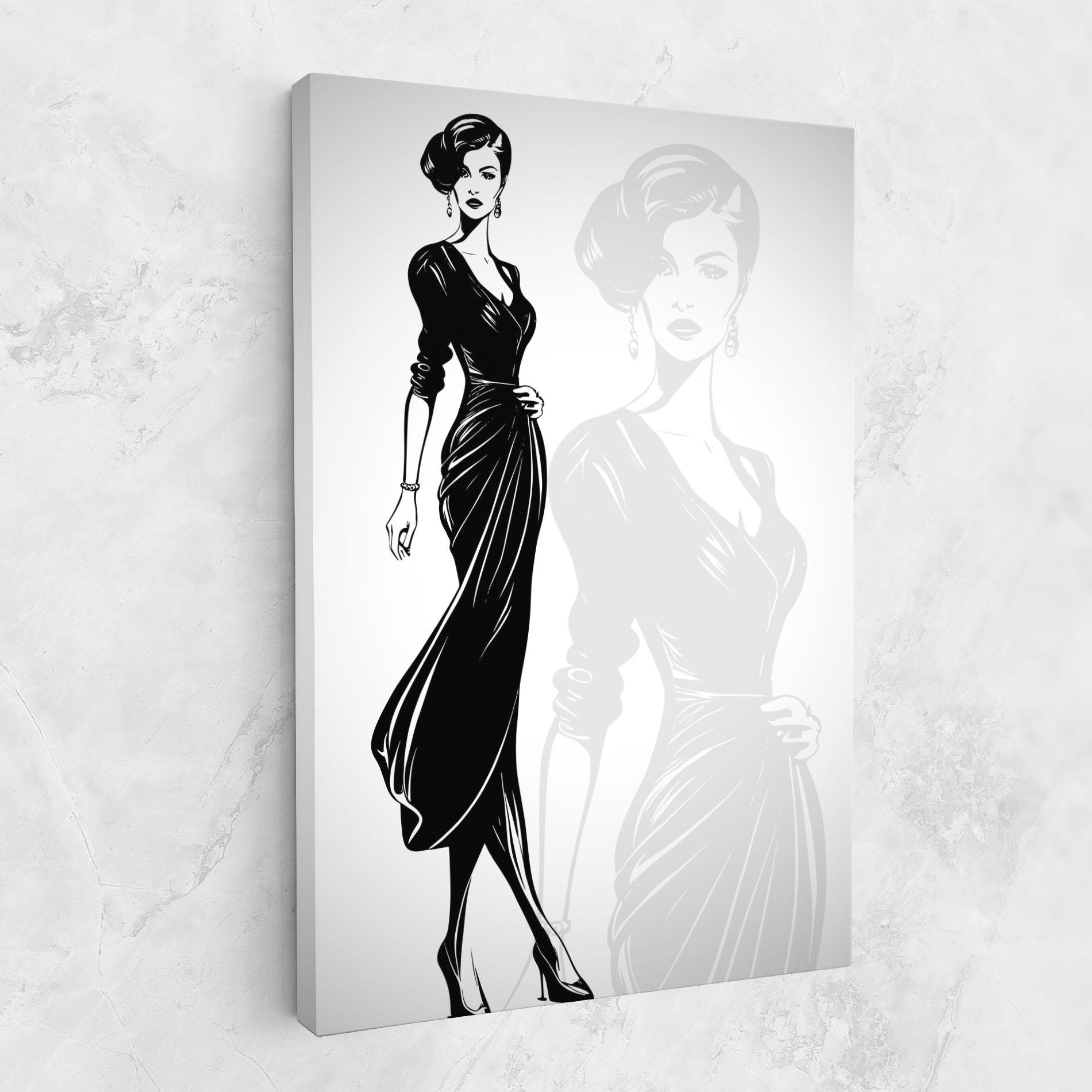 Tablou Canvas Lady Shilouette mockup 1