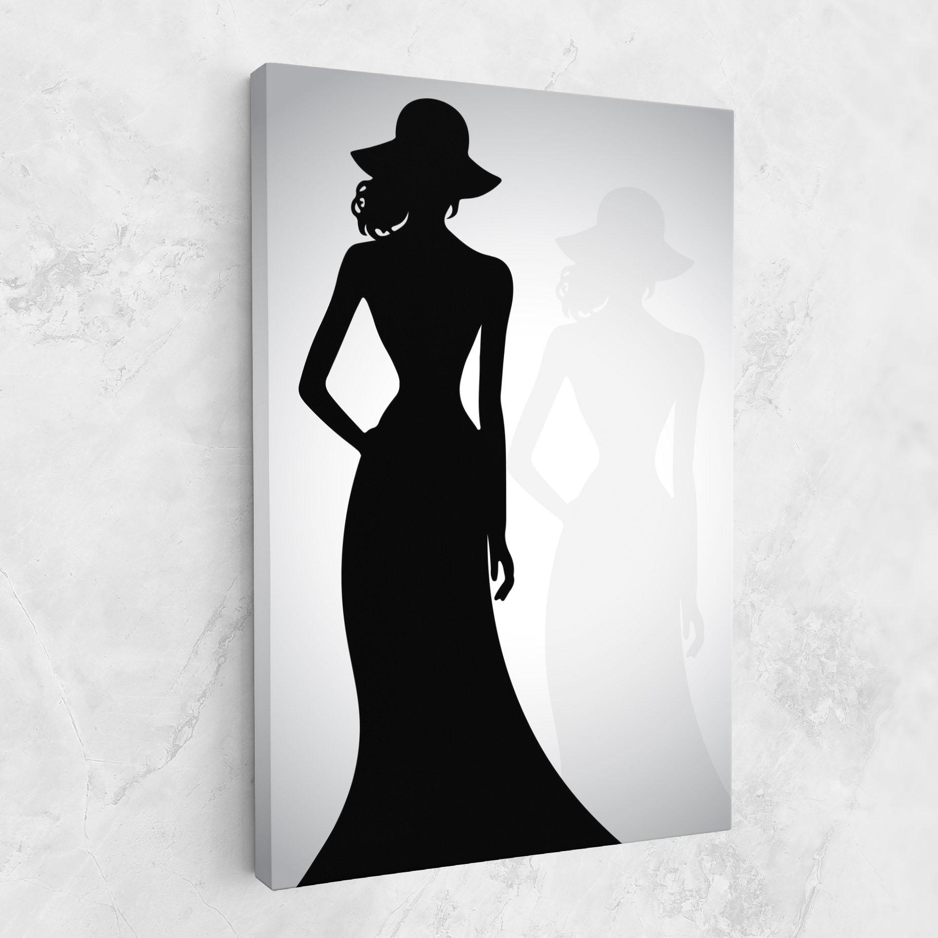 Tablou Canvas Silhouette Lady mockup 1