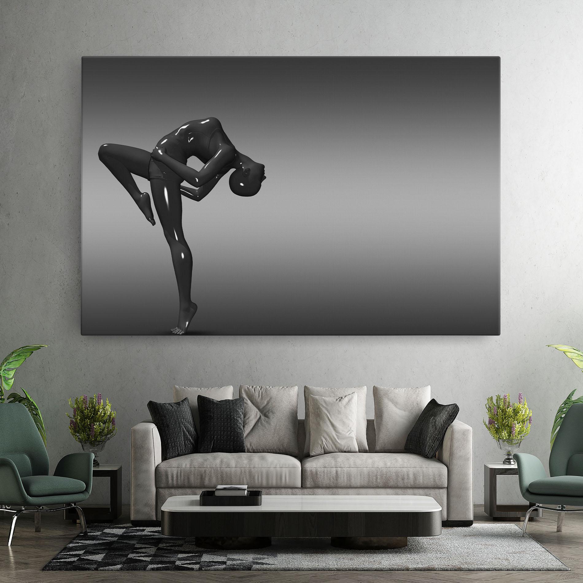 Tablou Canvas Black Glossy Female Dancer mockup 7