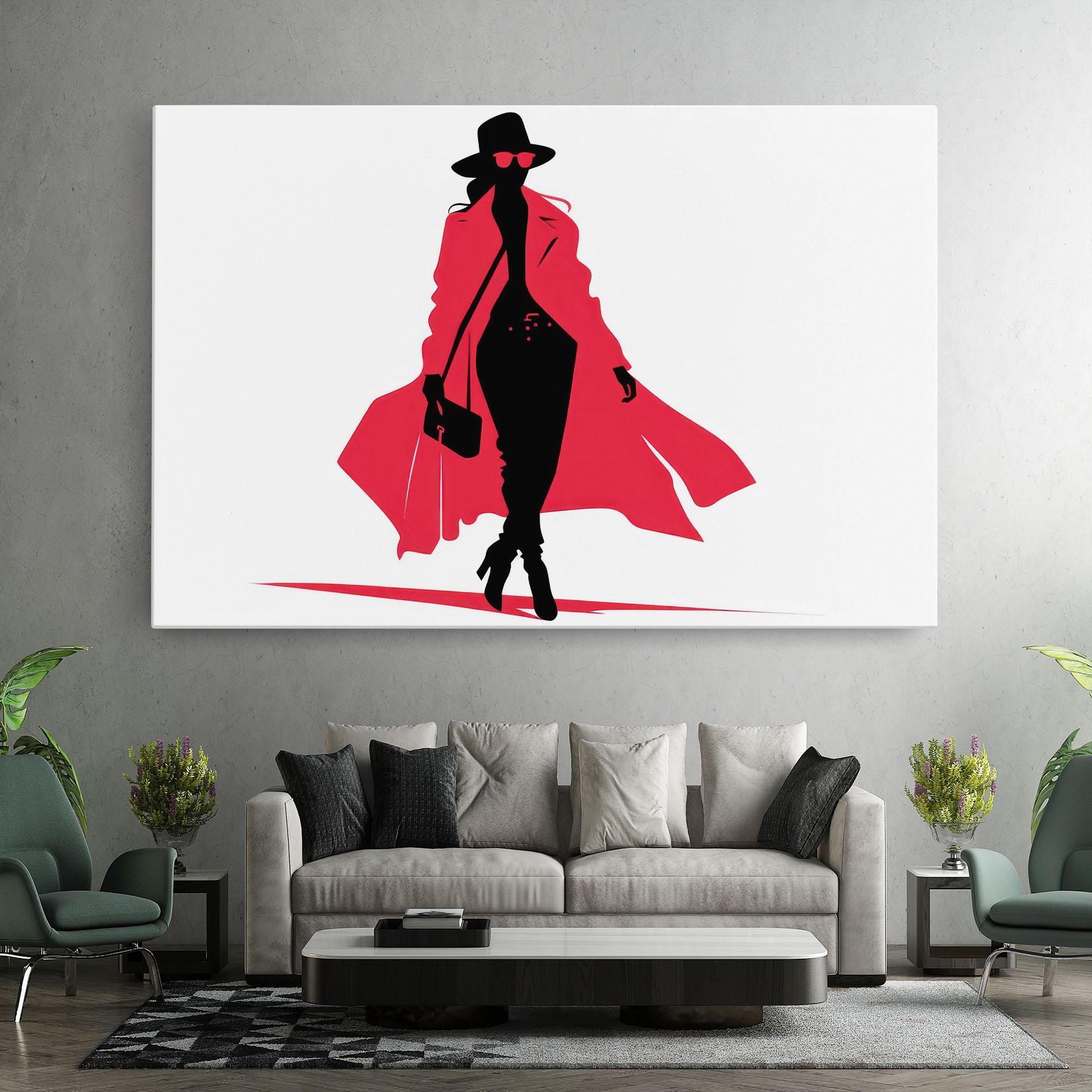 Tablou Canvas Pink Outfit Woman mockup 7