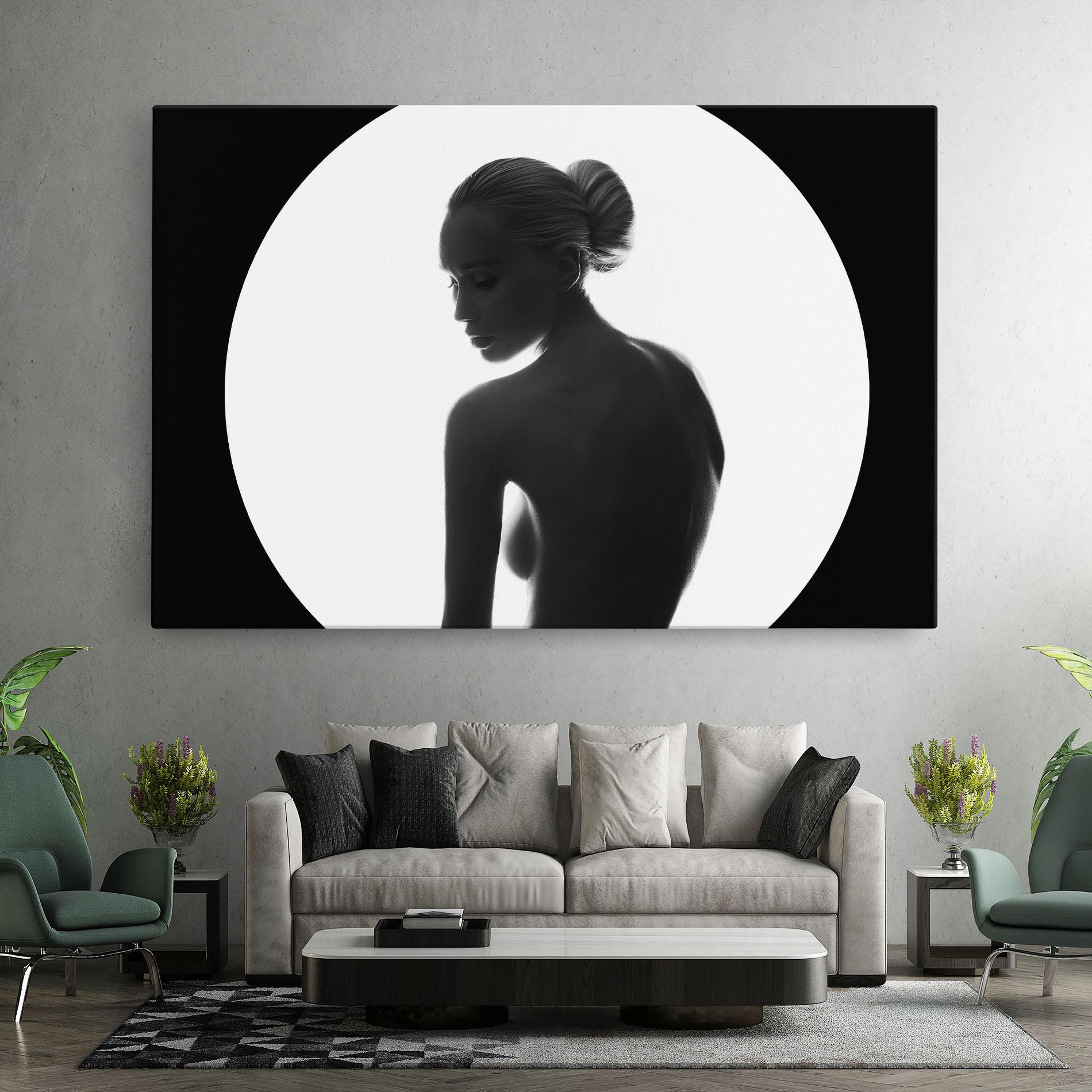 Tablou Canvas Woman Body Circle mockup 7