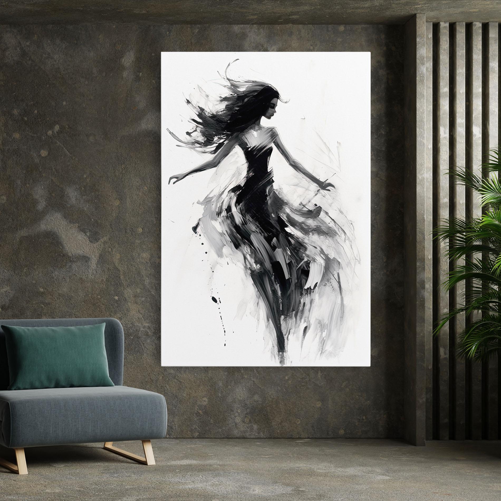 Tablou Canvas Black Ink Woman mockup 7