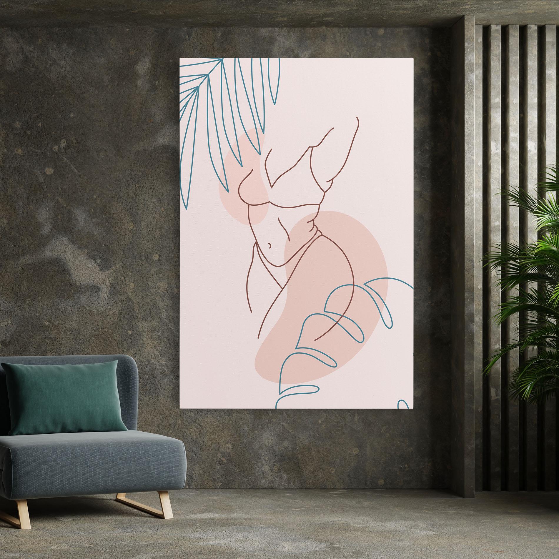 Tablou Canvas Body Line Leaf mockup 7