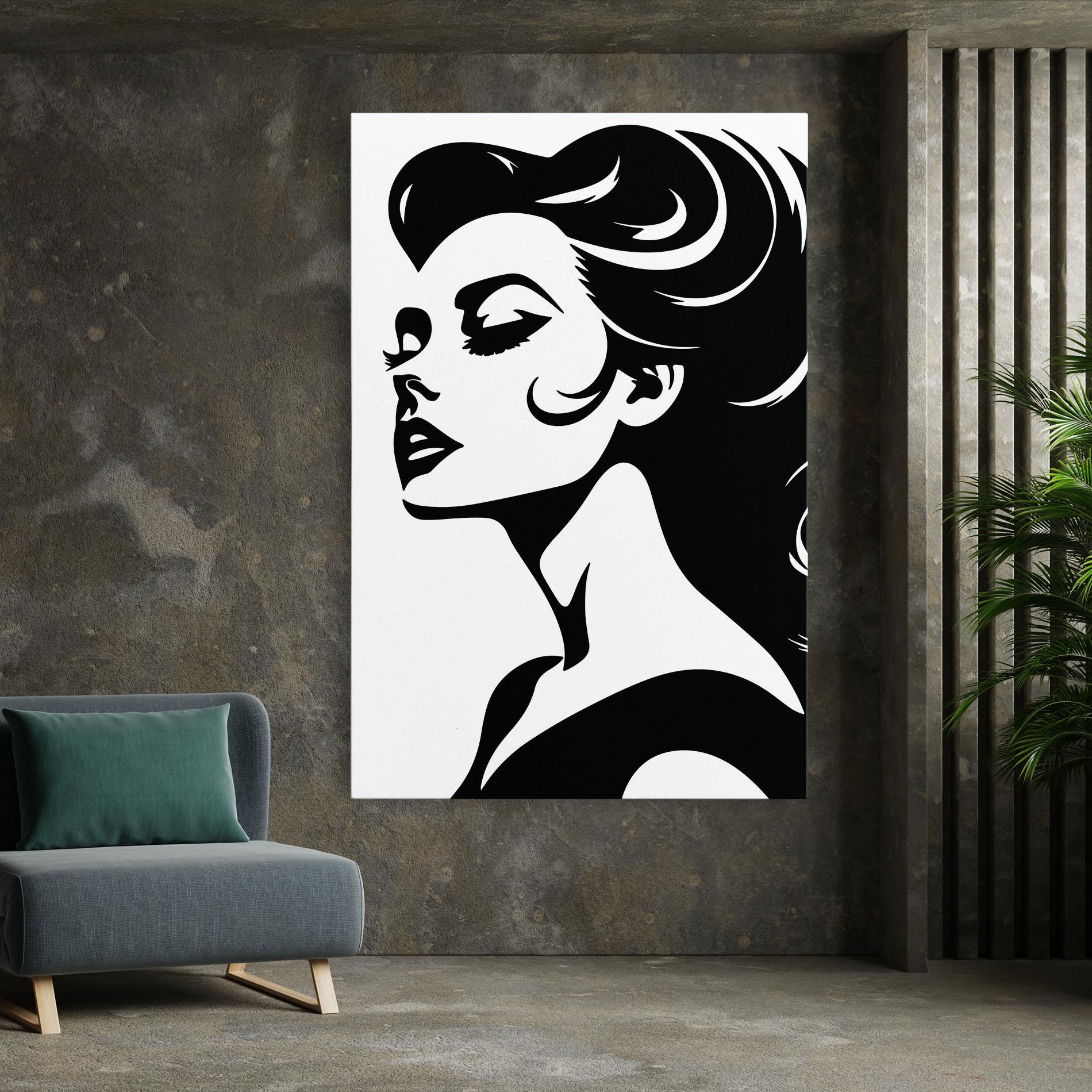 Tablou Canvas Eyeliner Shilouette mockup 7