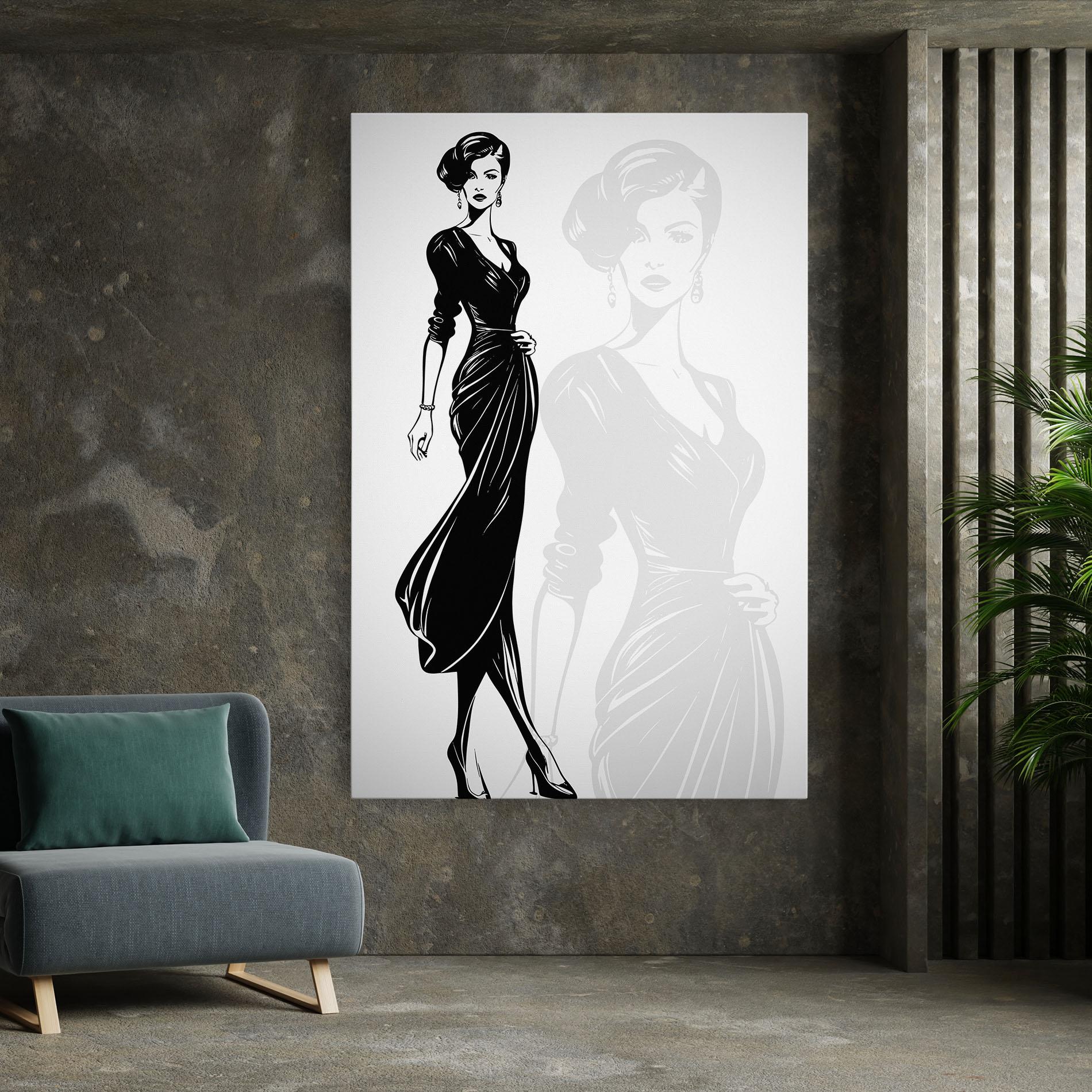 Tablou Canvas Lady Shilouette mockup 7