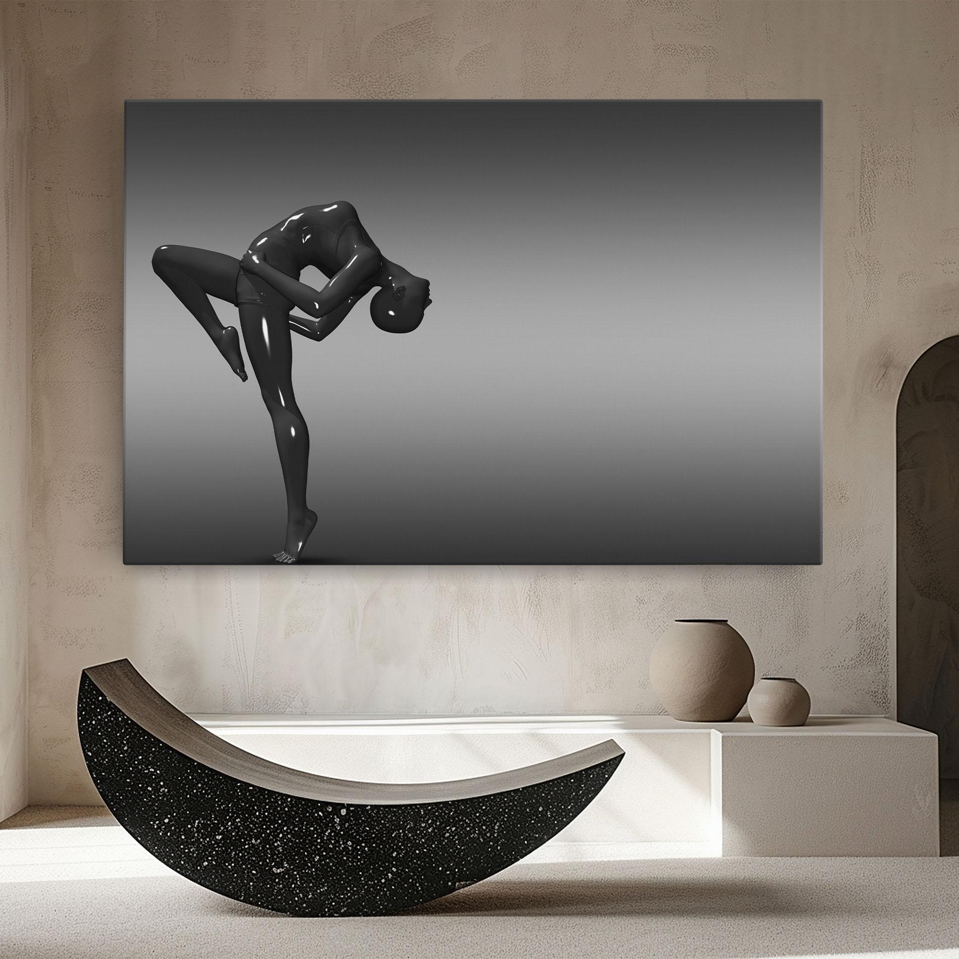 Tablou Canvas Black Glossy Female Dancer mockup 8