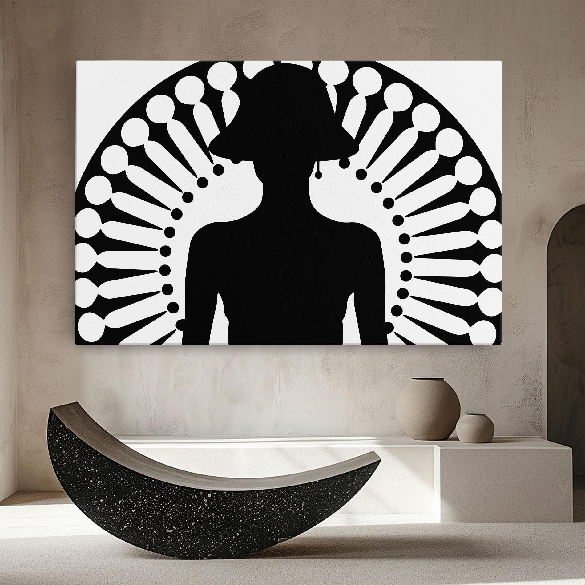 Tablou Canvas Black Shilouette Lady mockup 8