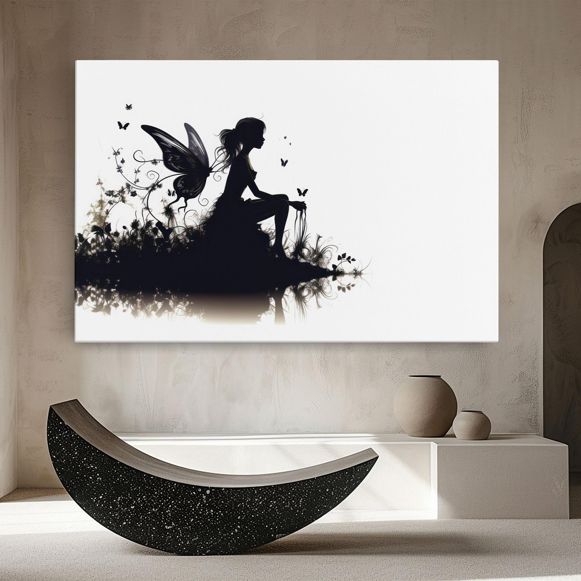 Tablou Canvas Butterfly Woman Shilouette mockup 8