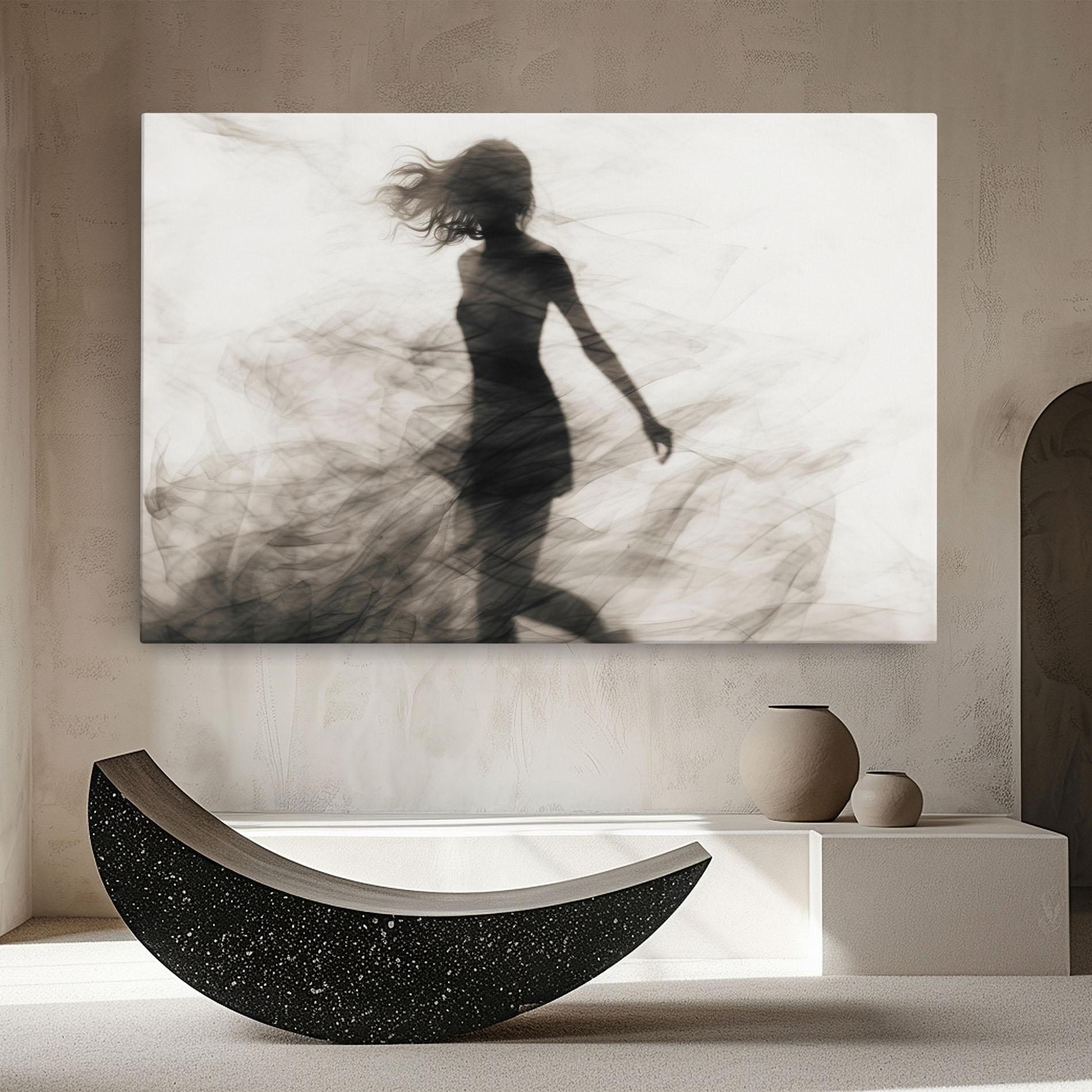 Tablou Canvas Smoke Girl Shilouette mockup 8