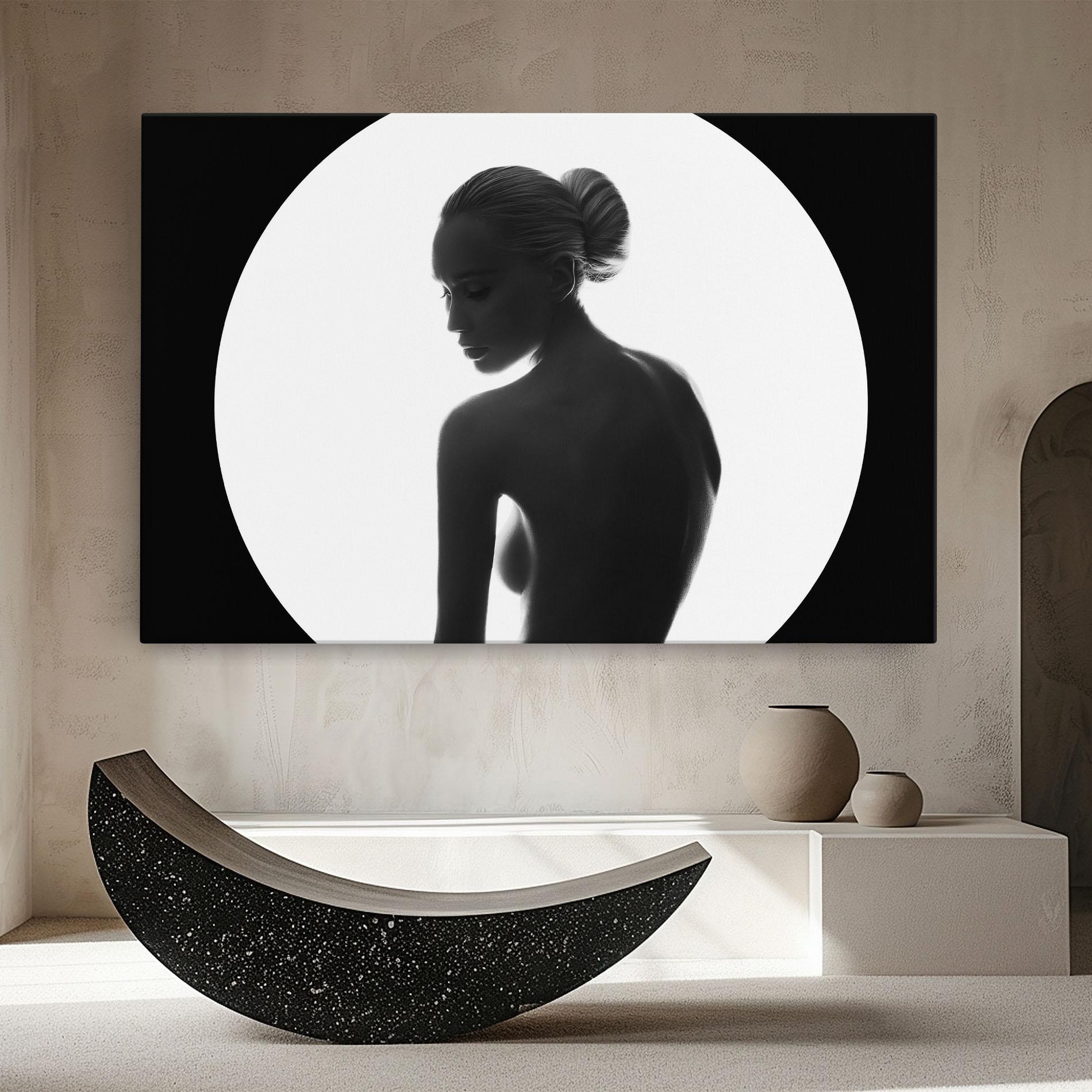 Tablou Canvas Woman Body Circle mockup 8
