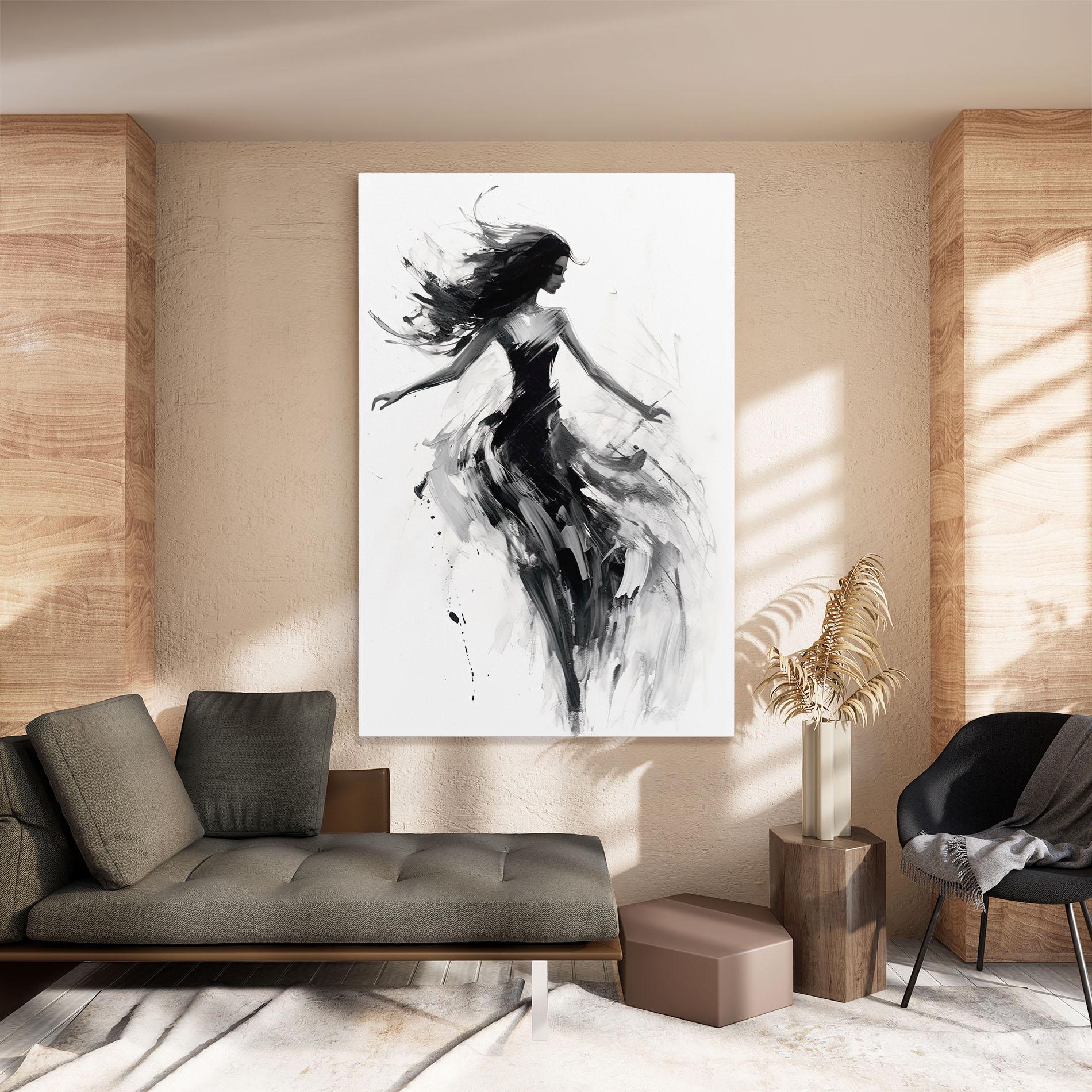 Tablou Canvas Black Ink Woman mockup 8