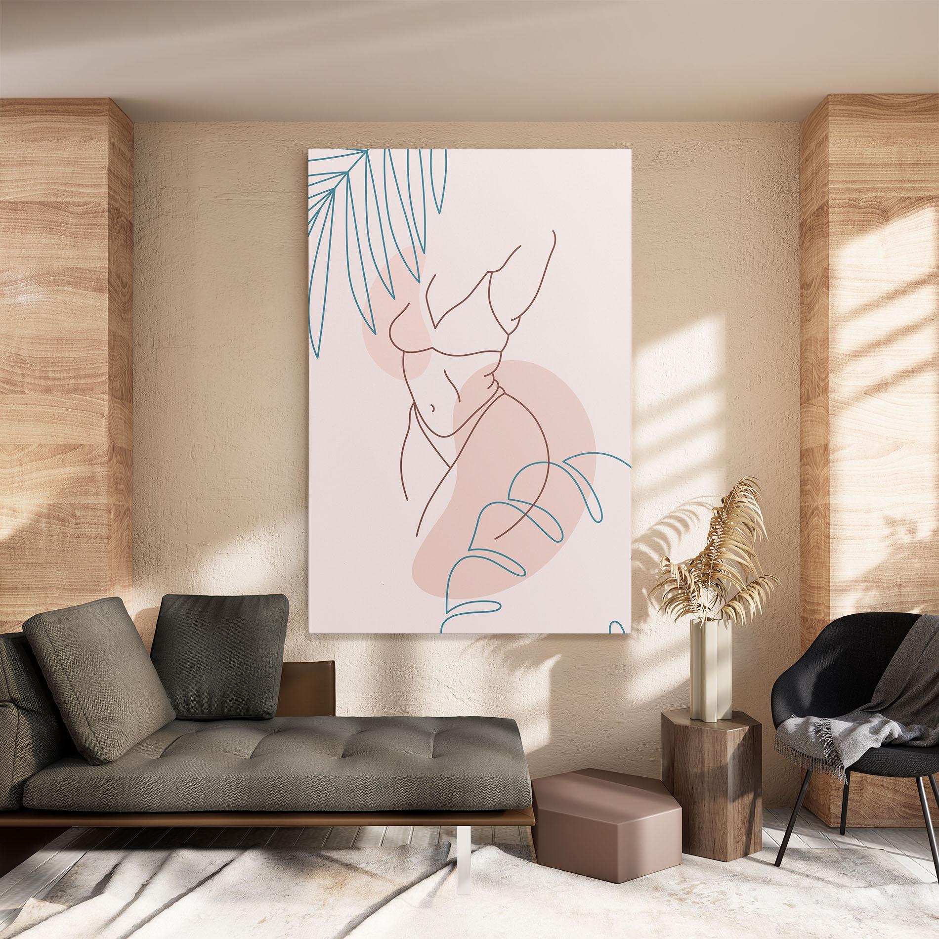 Tablou Canvas Body Line Leaf mockup 8