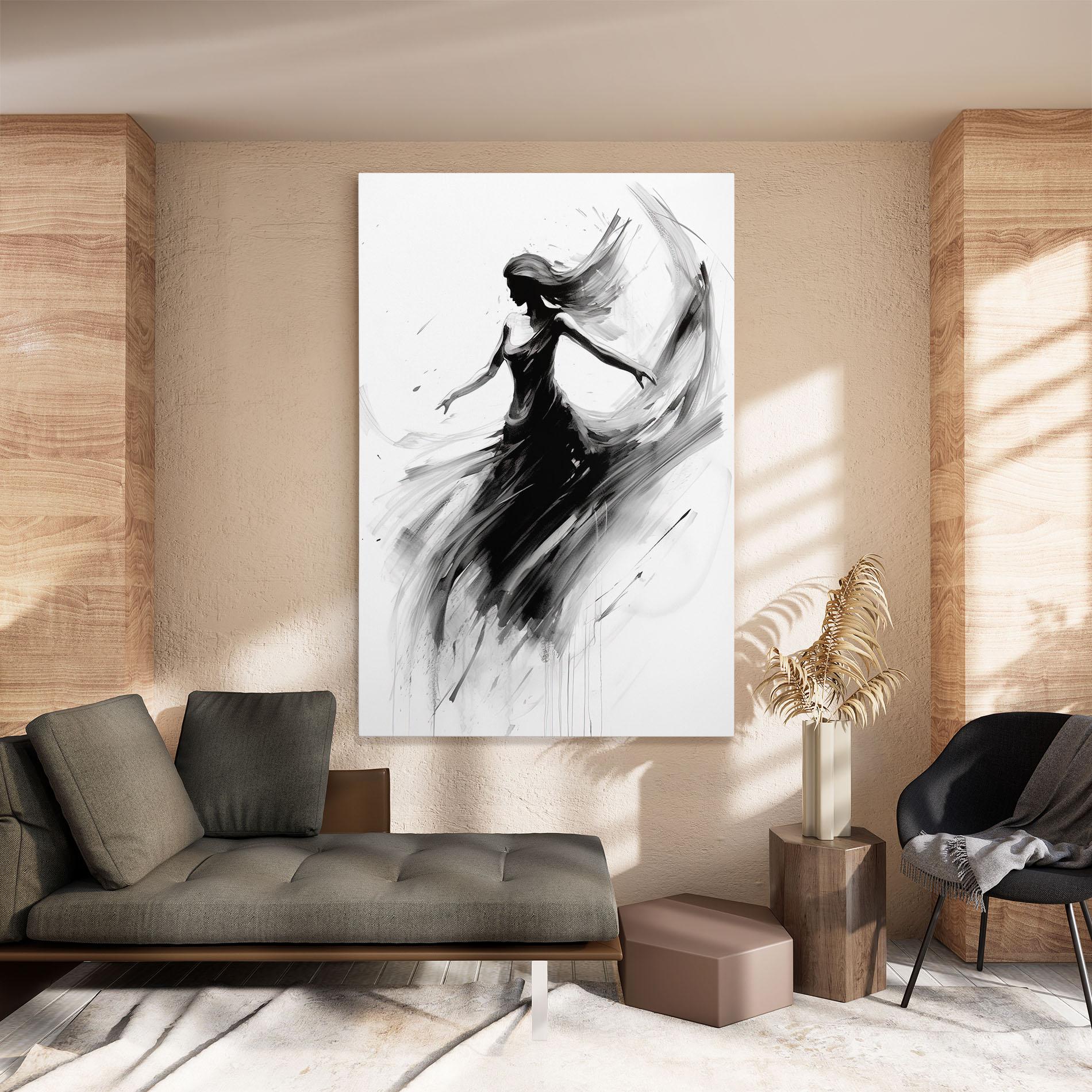 Tablou Canvas Dancing Woman Drawn mockup 8