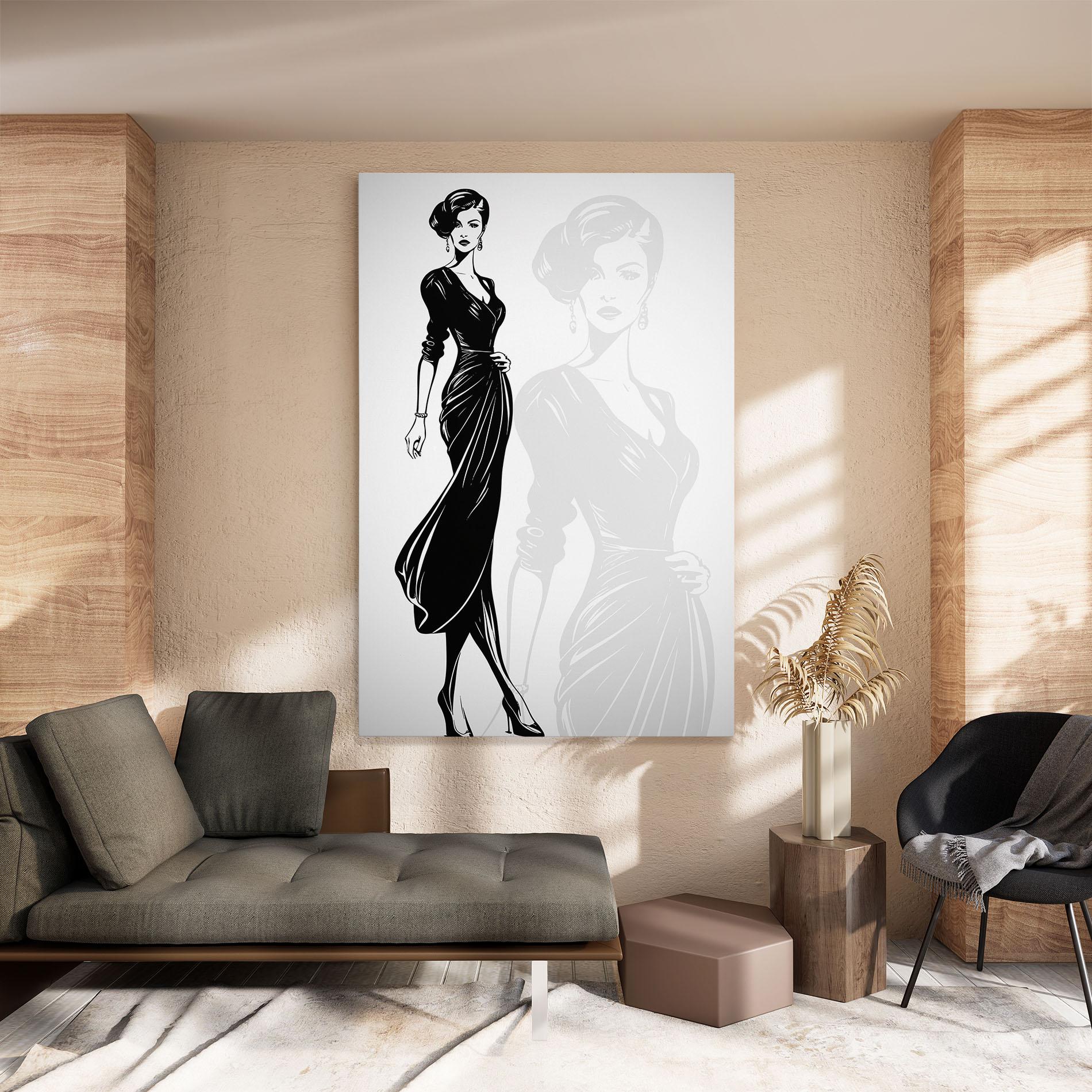 Tablou Canvas Lady Shilouette mockup 8