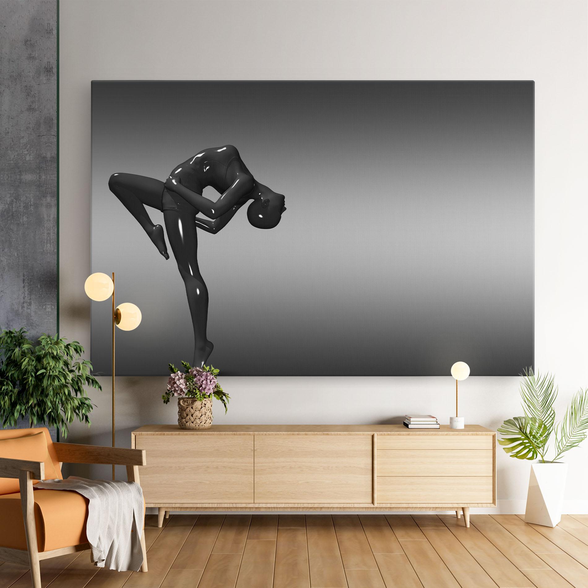 Tablou Canvas Black Glossy Female Dancer mockup 9