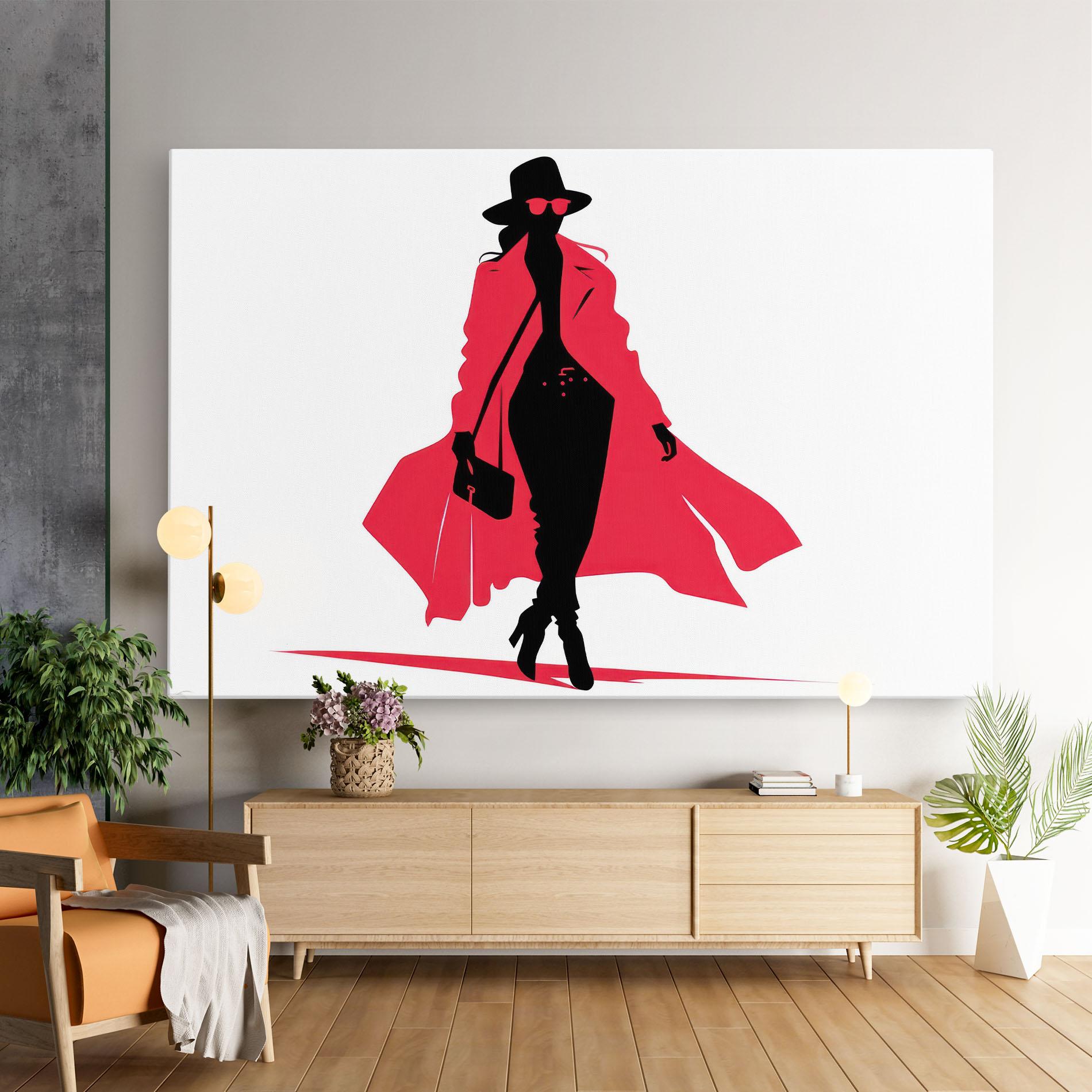 Tablou Canvas Pink Outfit Woman mockup 9