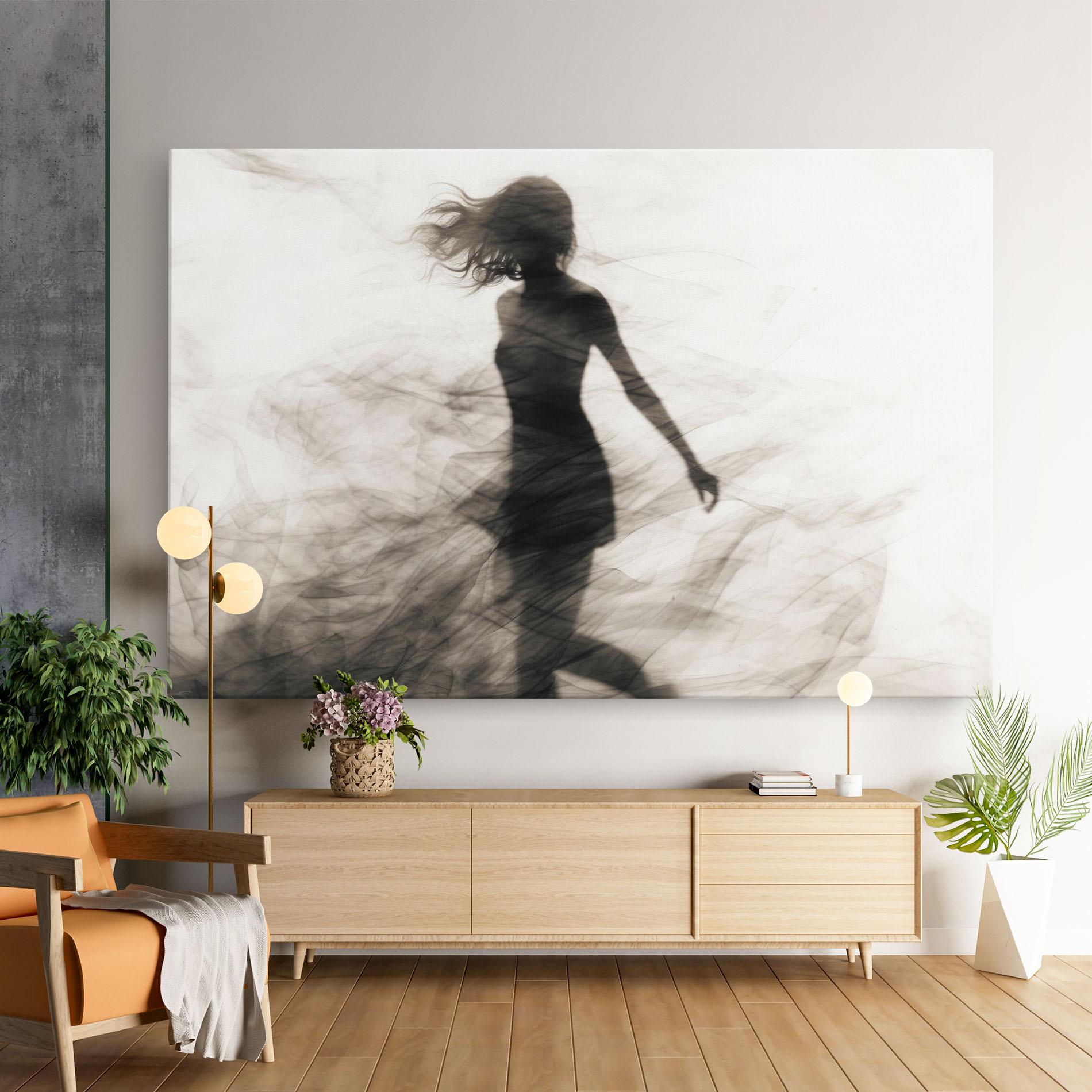 Tablou Canvas Smoke Girl Shilouette mockup 9