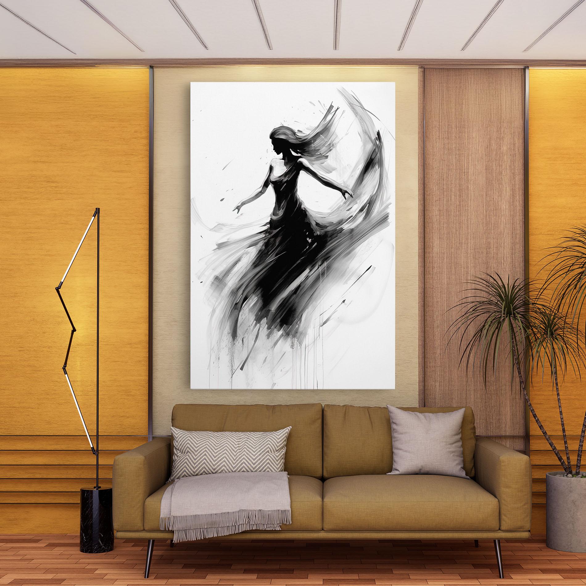 Tablou Canvas Dancing Woman Drawn mockup 9