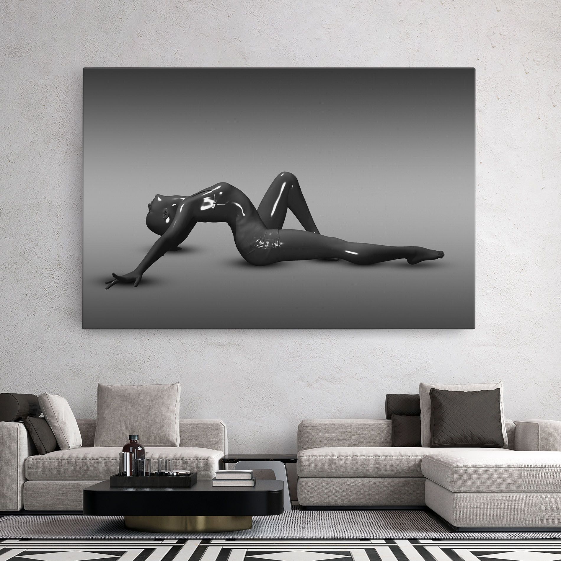 3d Black Female mockup 2