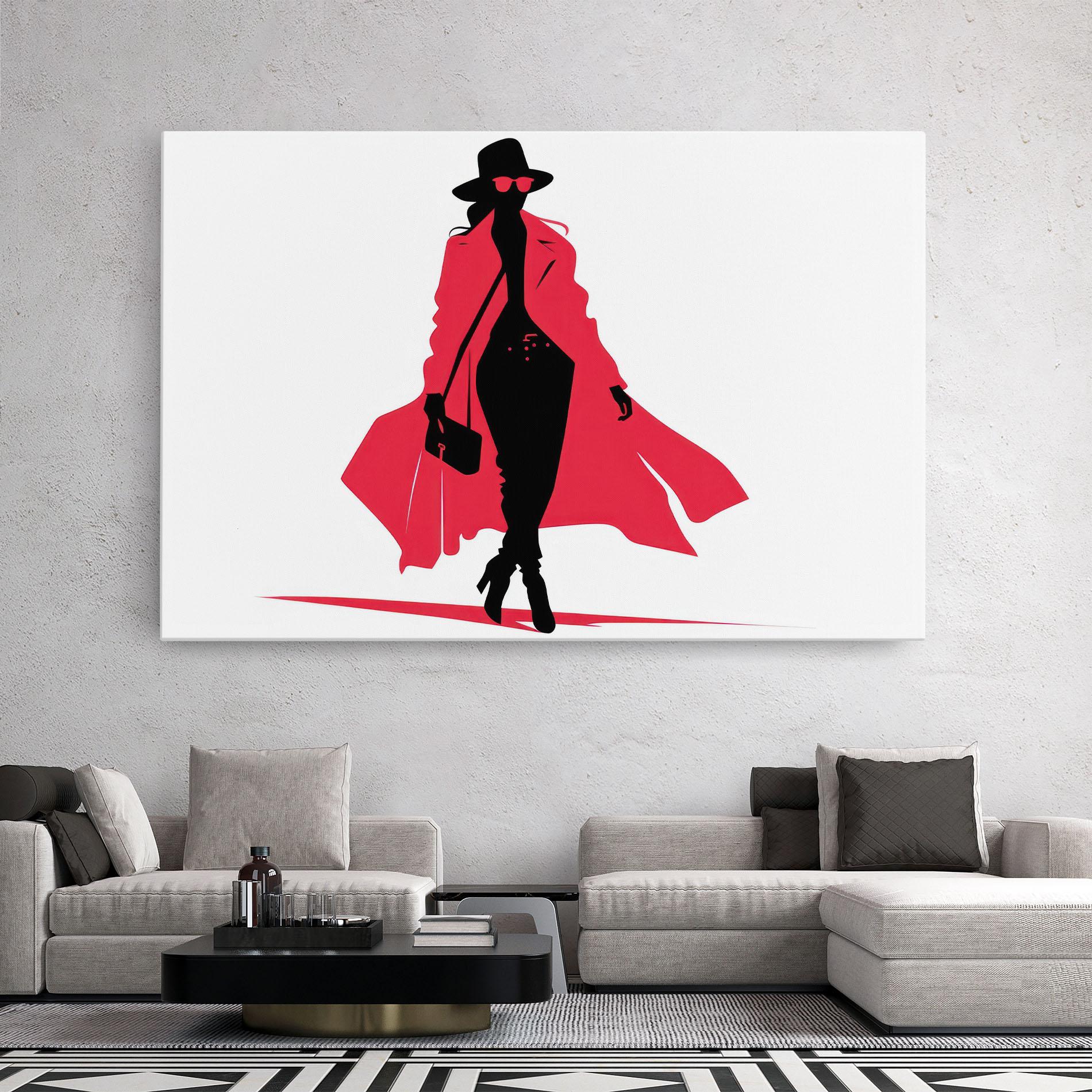 Tablou Canvas Pink Outfit Woman mockup 2