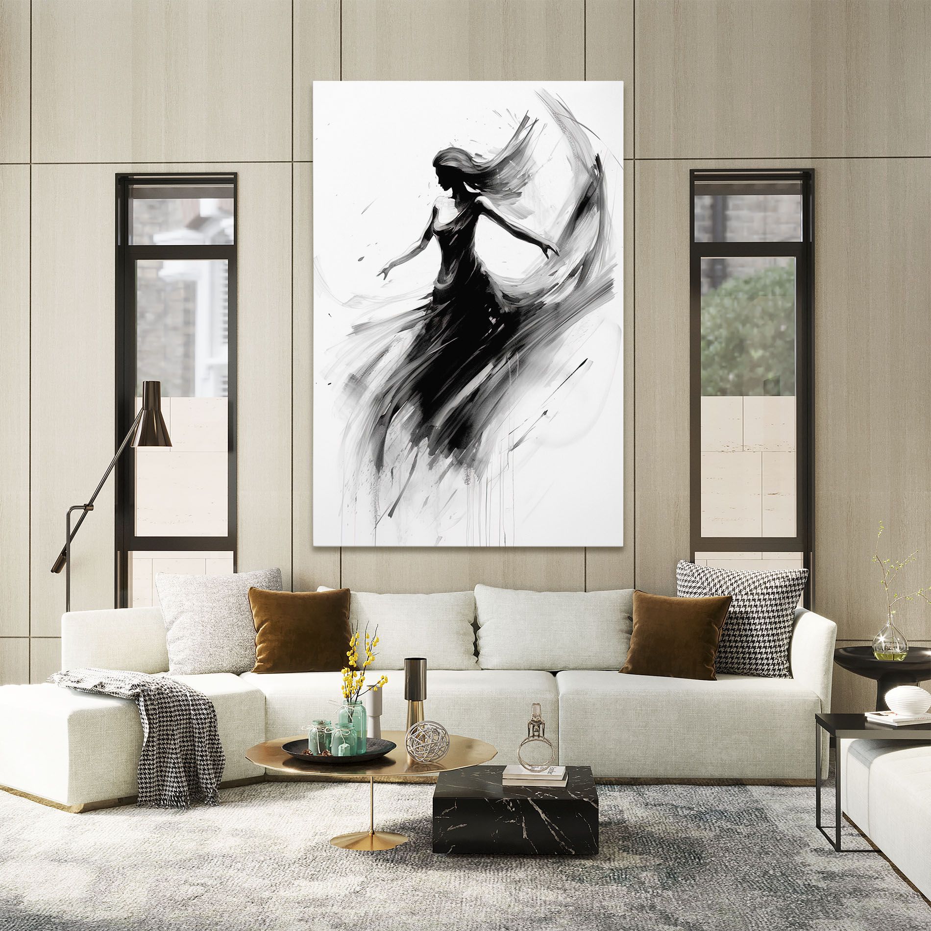 Dancing Woman Drawn mockup 2