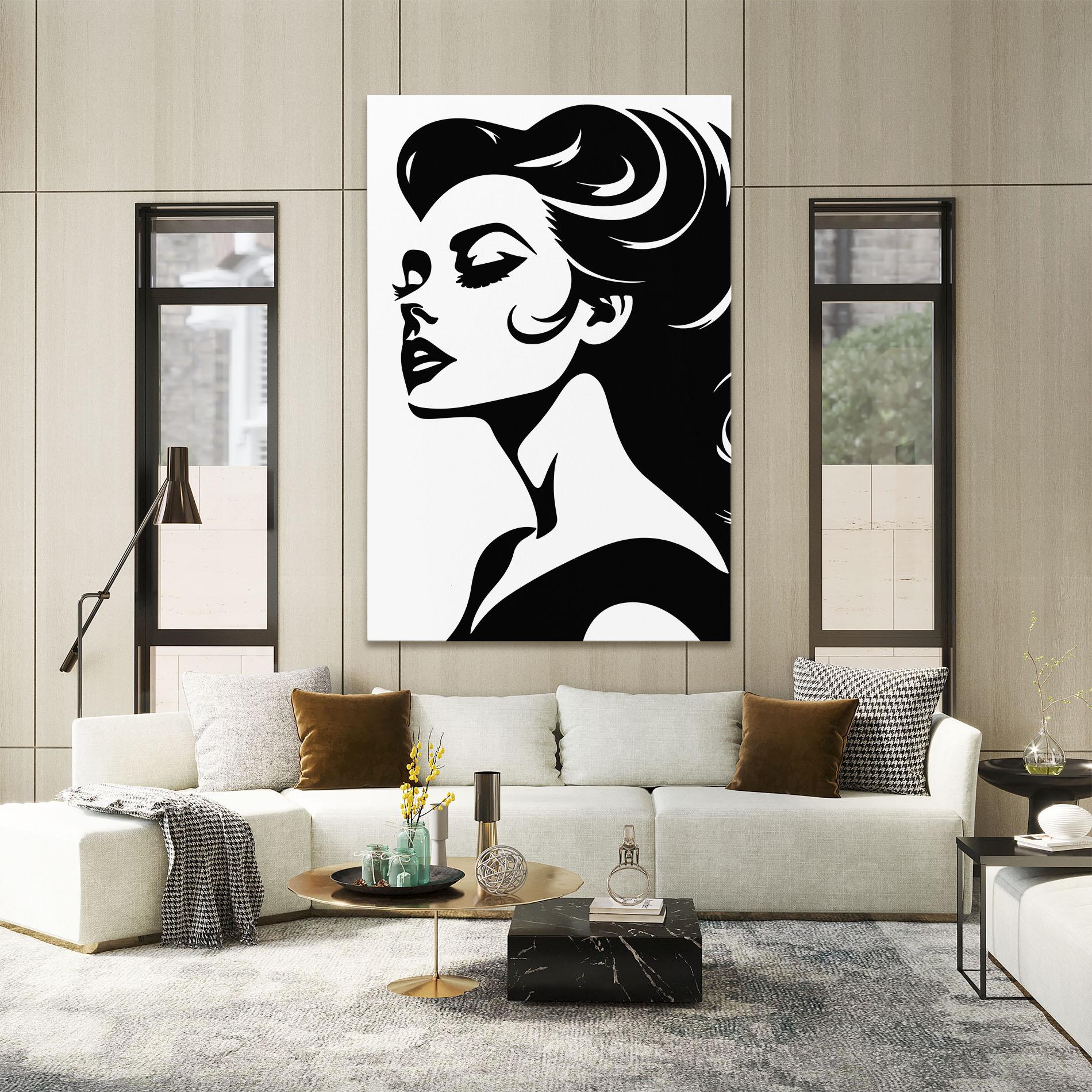 Tablou Canvas Eyeliner Shilouette mockup 2