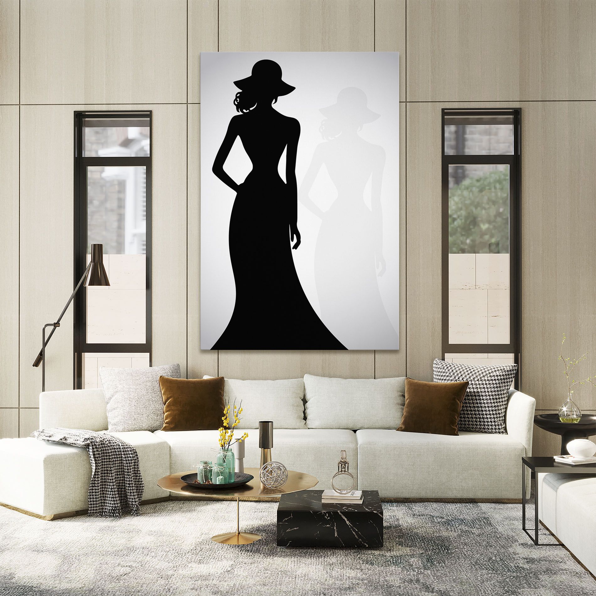 Silhouette Lady mockup 2